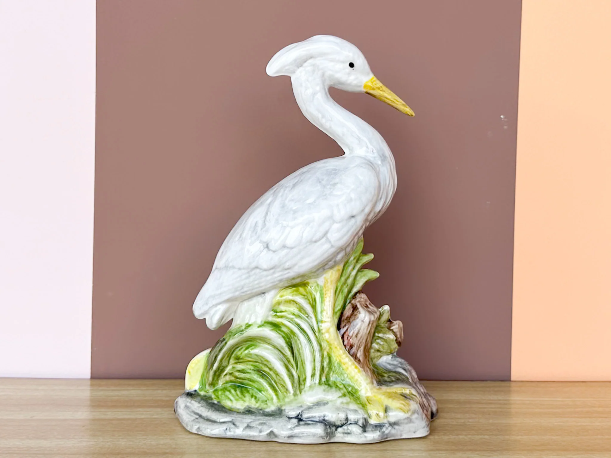 Pair of Old Florida Ceramic Egrets - Image 3