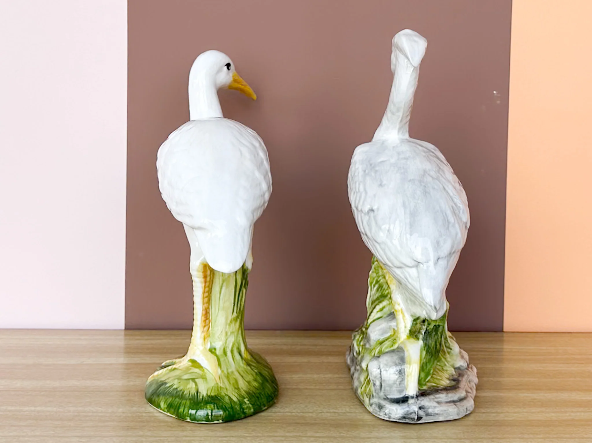 Pair of Old Florida Ceramic Egrets - Image 7