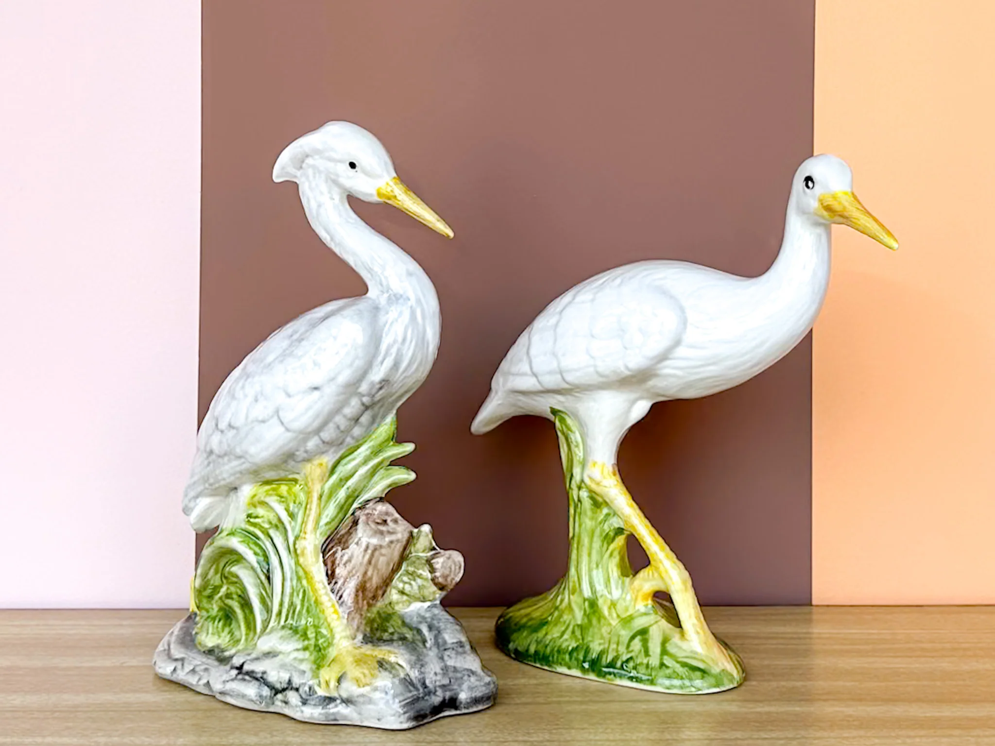 Pair of Old Florida Ceramic Egrets - Image 8