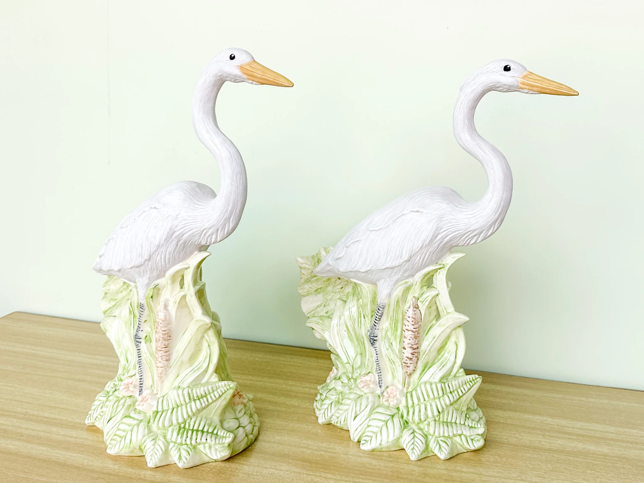 Pair of Old Florida Egret Statues - Image 5