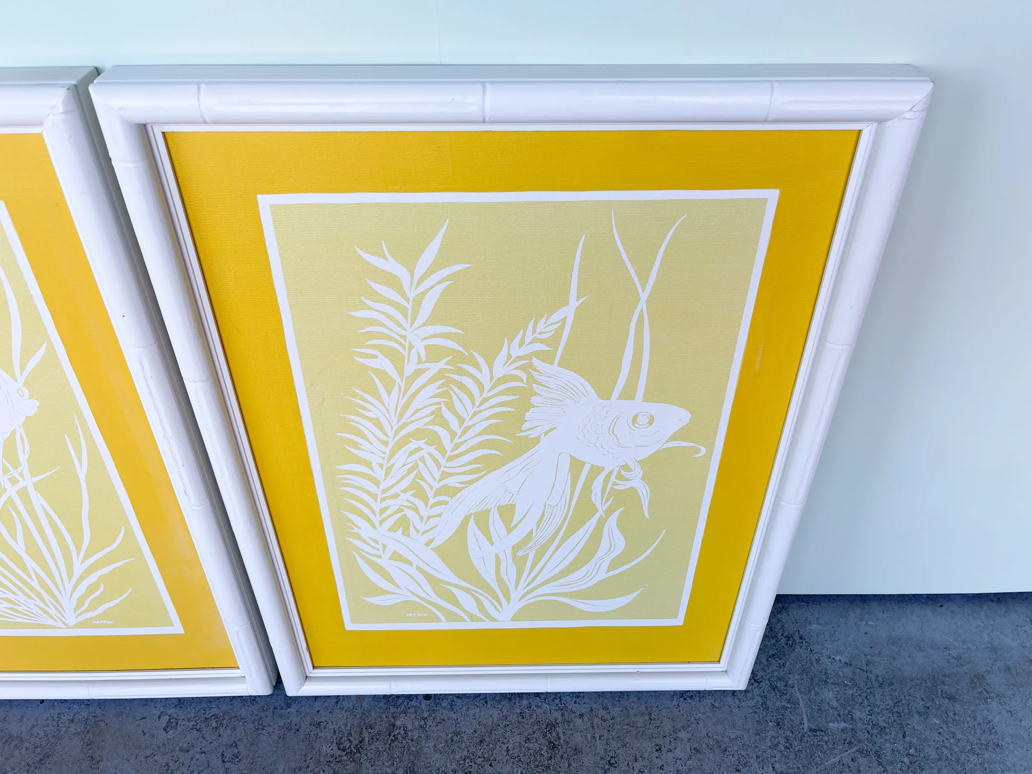 Pair of Old Florida Fish Silkscreen Art - Image 3