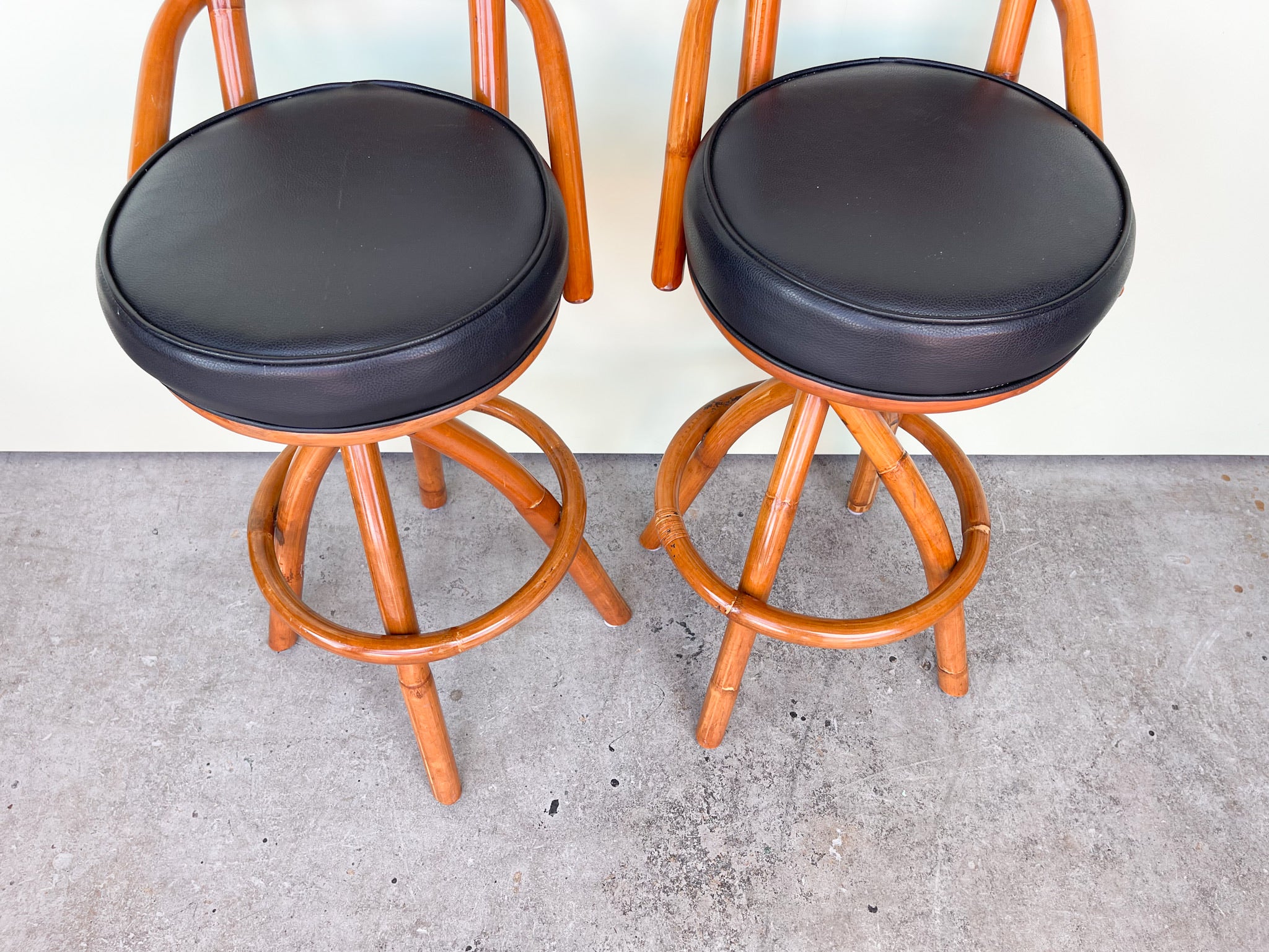Pair of Old Florida Style Bar Stools - Image 4