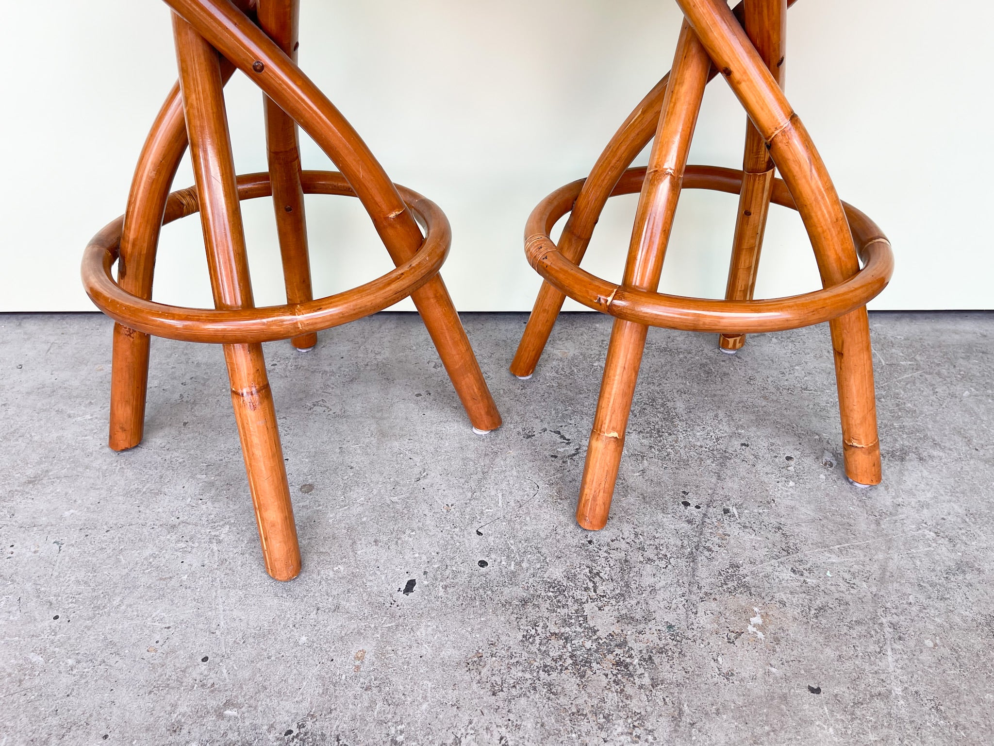 Pair of Old Florida Style Bar Stools - Image 5