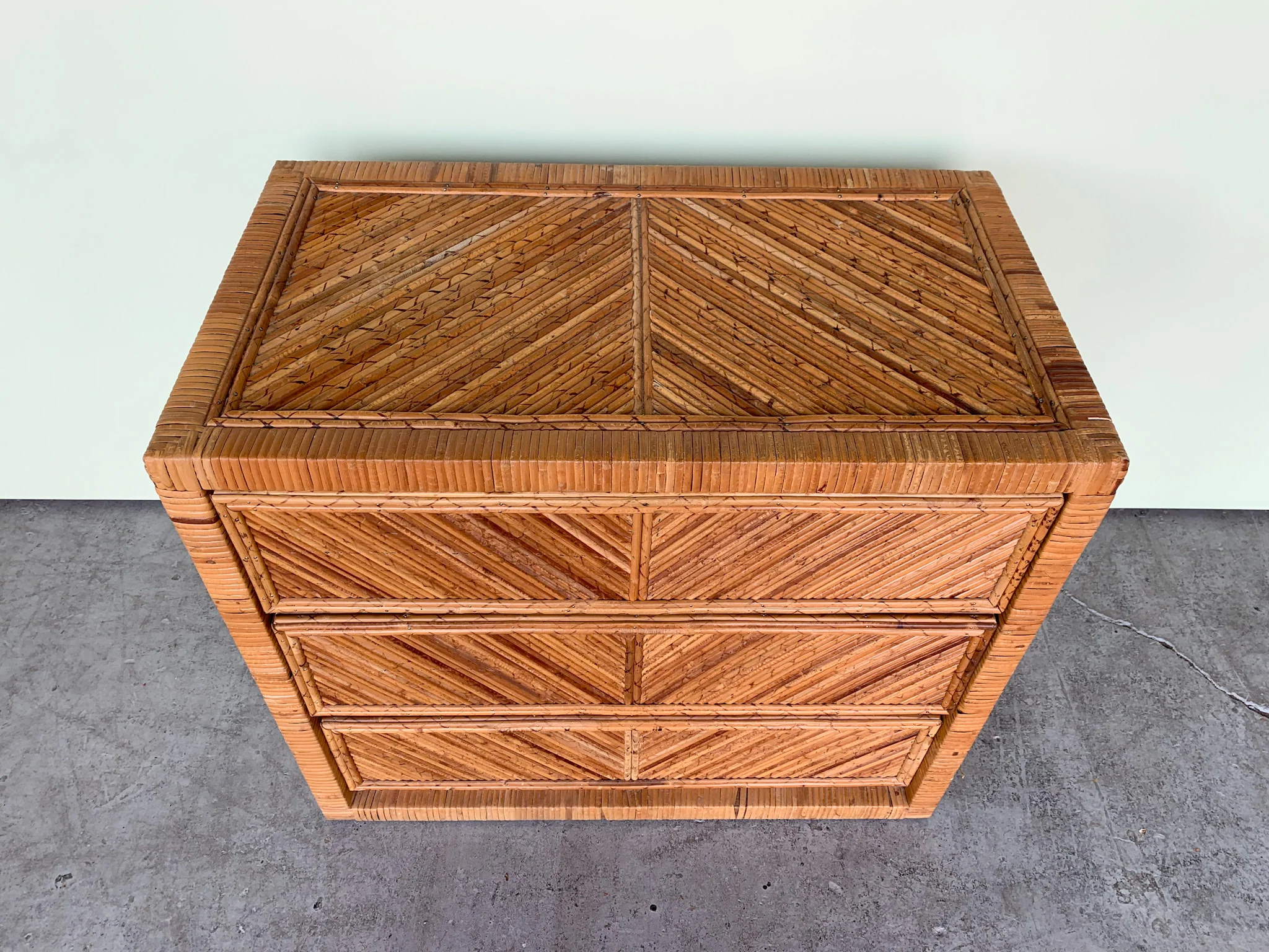 Pair of Oversized Rattan Chests - Image 11