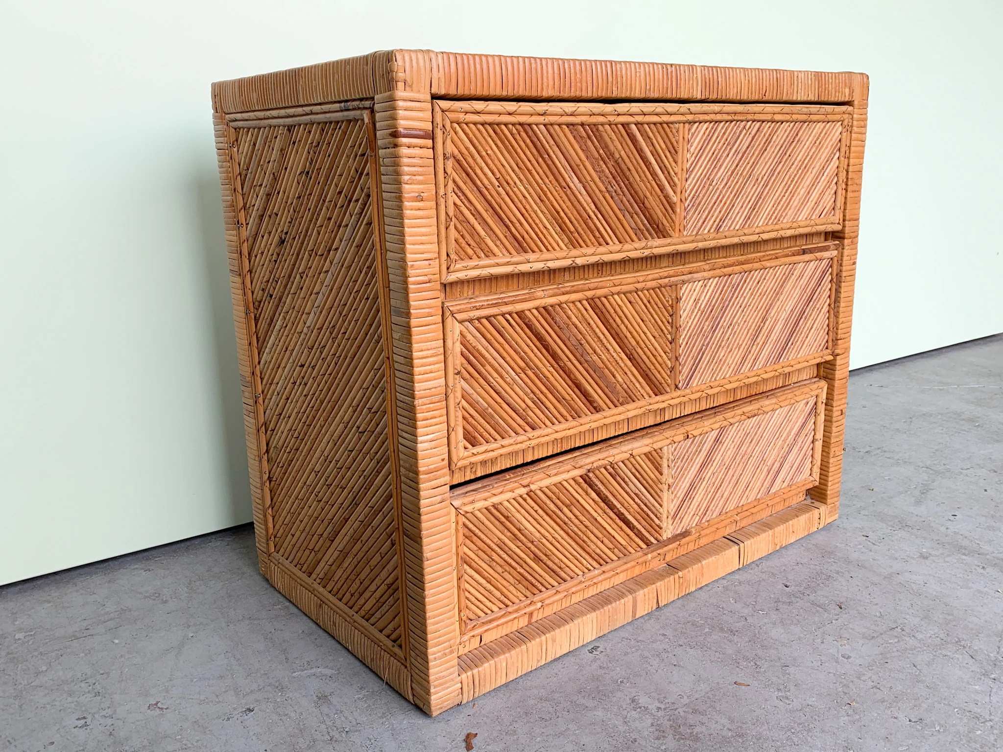 Pair of Oversized Rattan Chests - Image 9