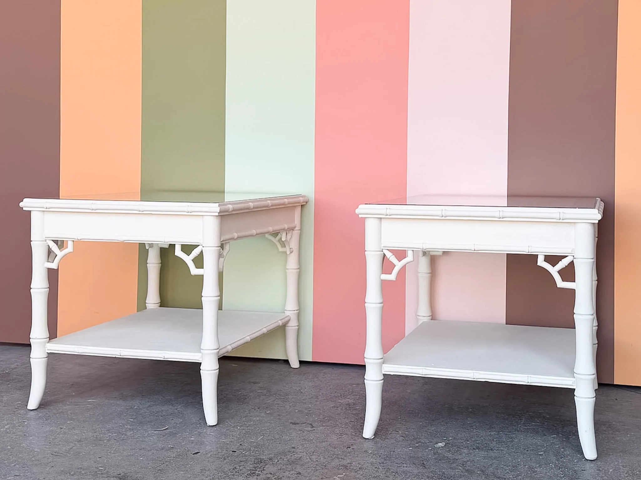 Pair of Painted Chippendale Side Tables - Image 2