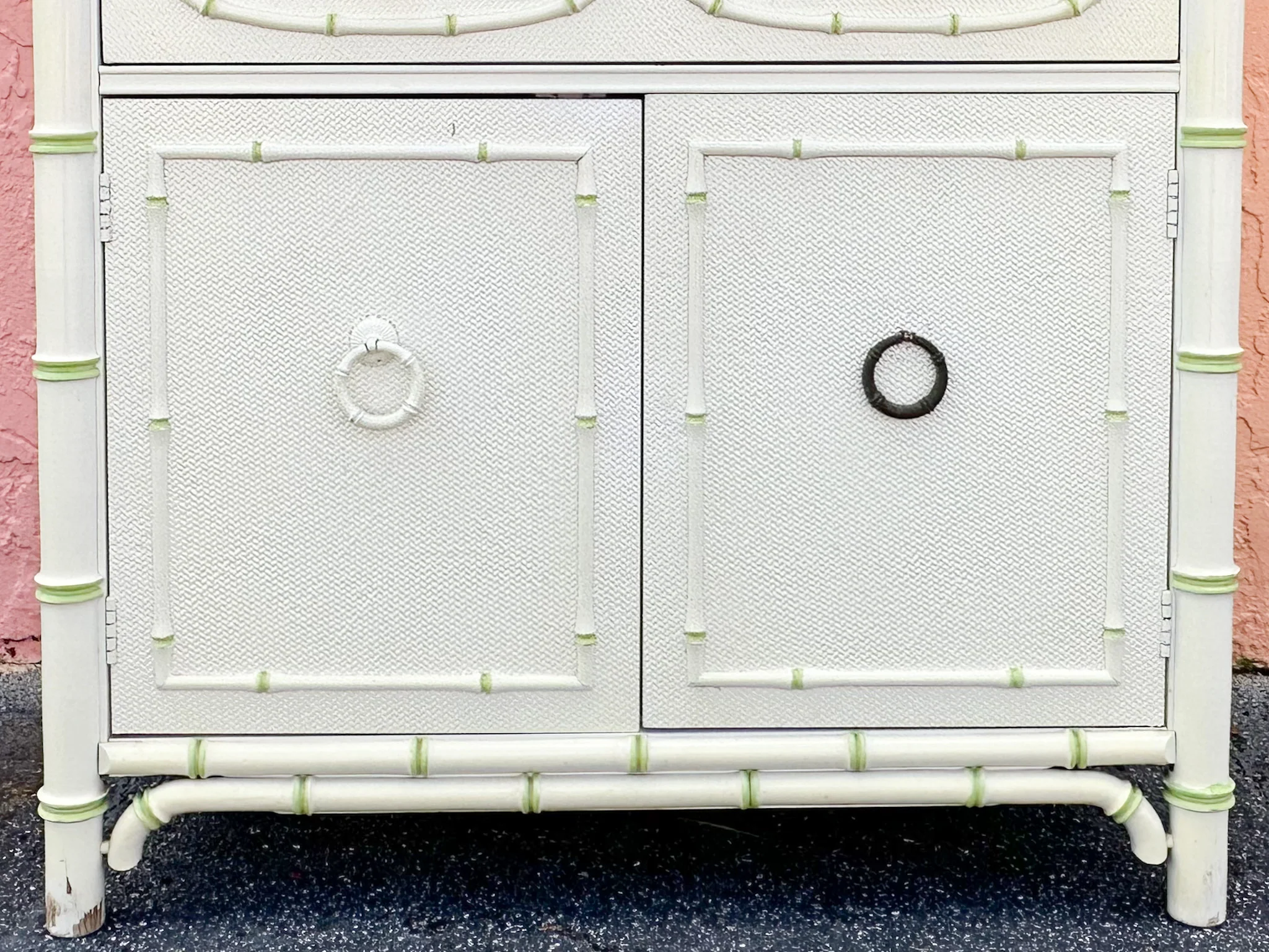 Pair of Thomasville Faux Bamboo Cabinets - Image 9
