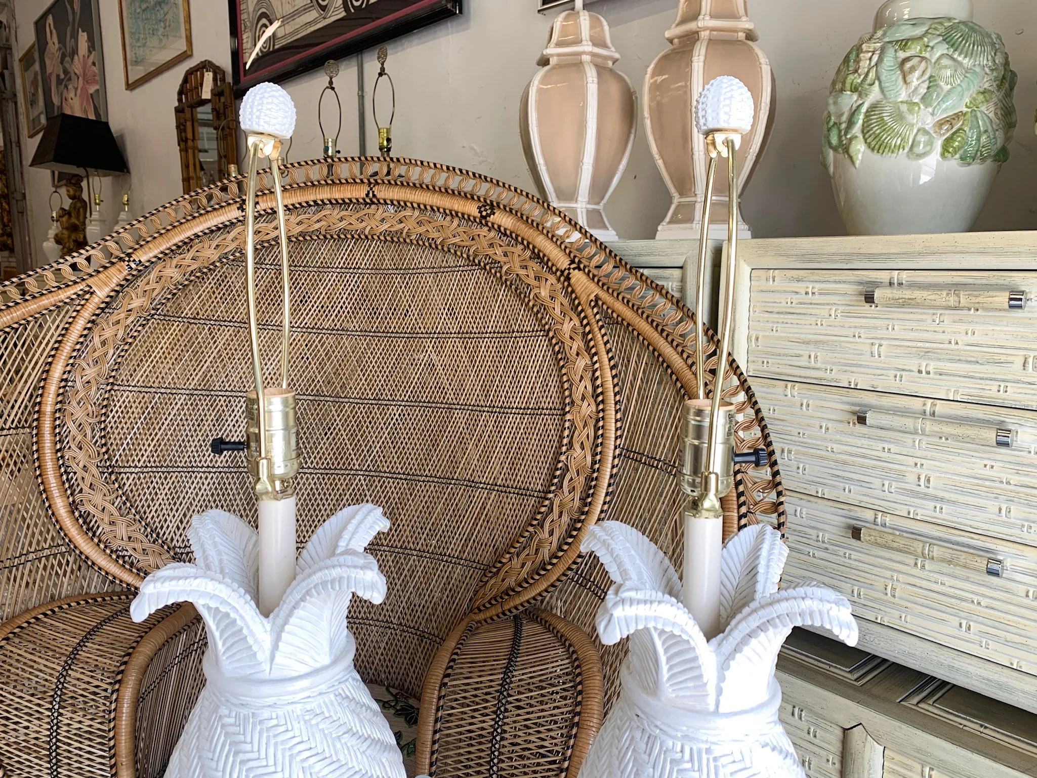 Pair of Palm Beach Pineapple Lamps - Image 3