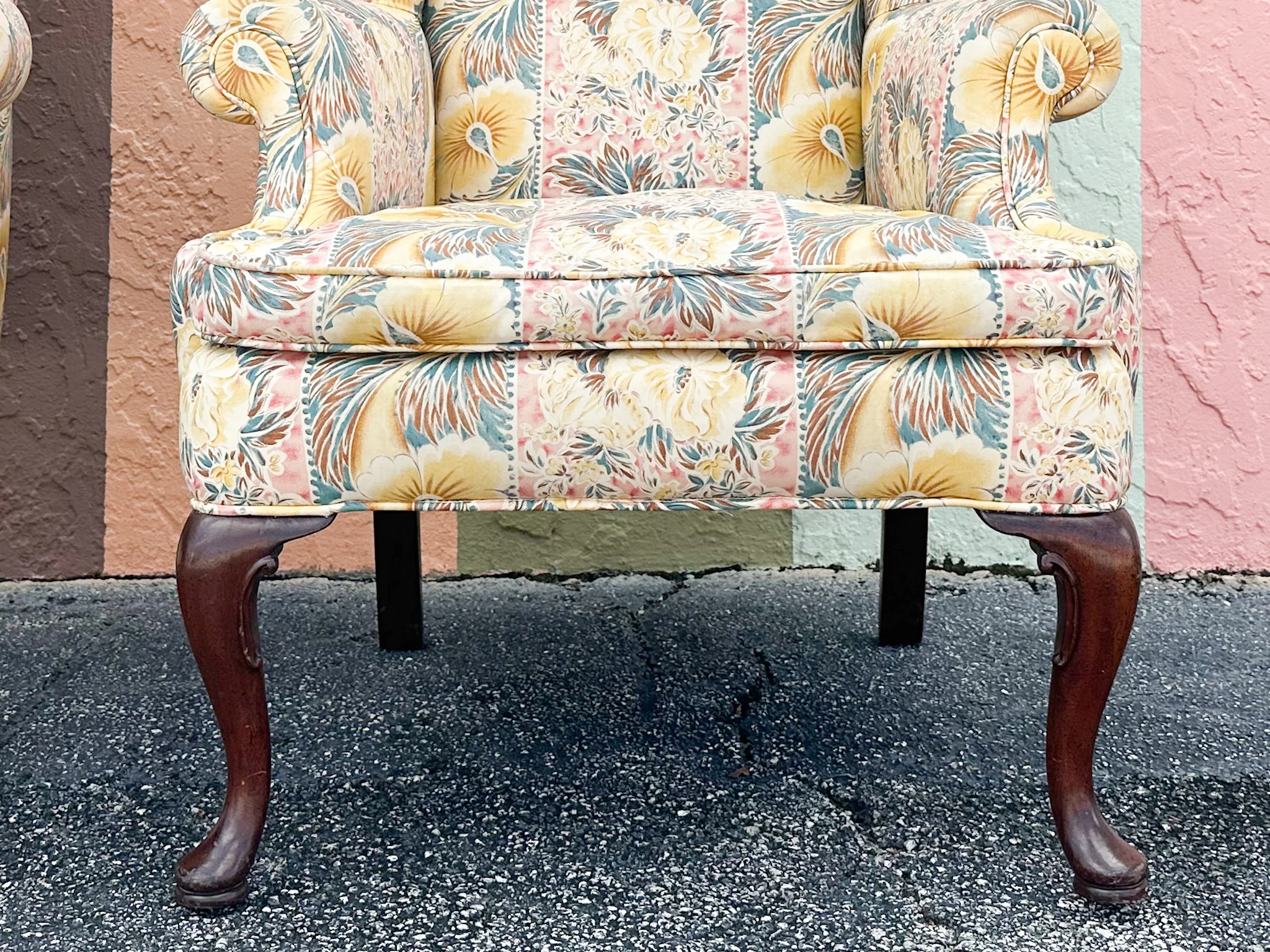 Pair of Palm Beachy Wingback Chairs - Image 12