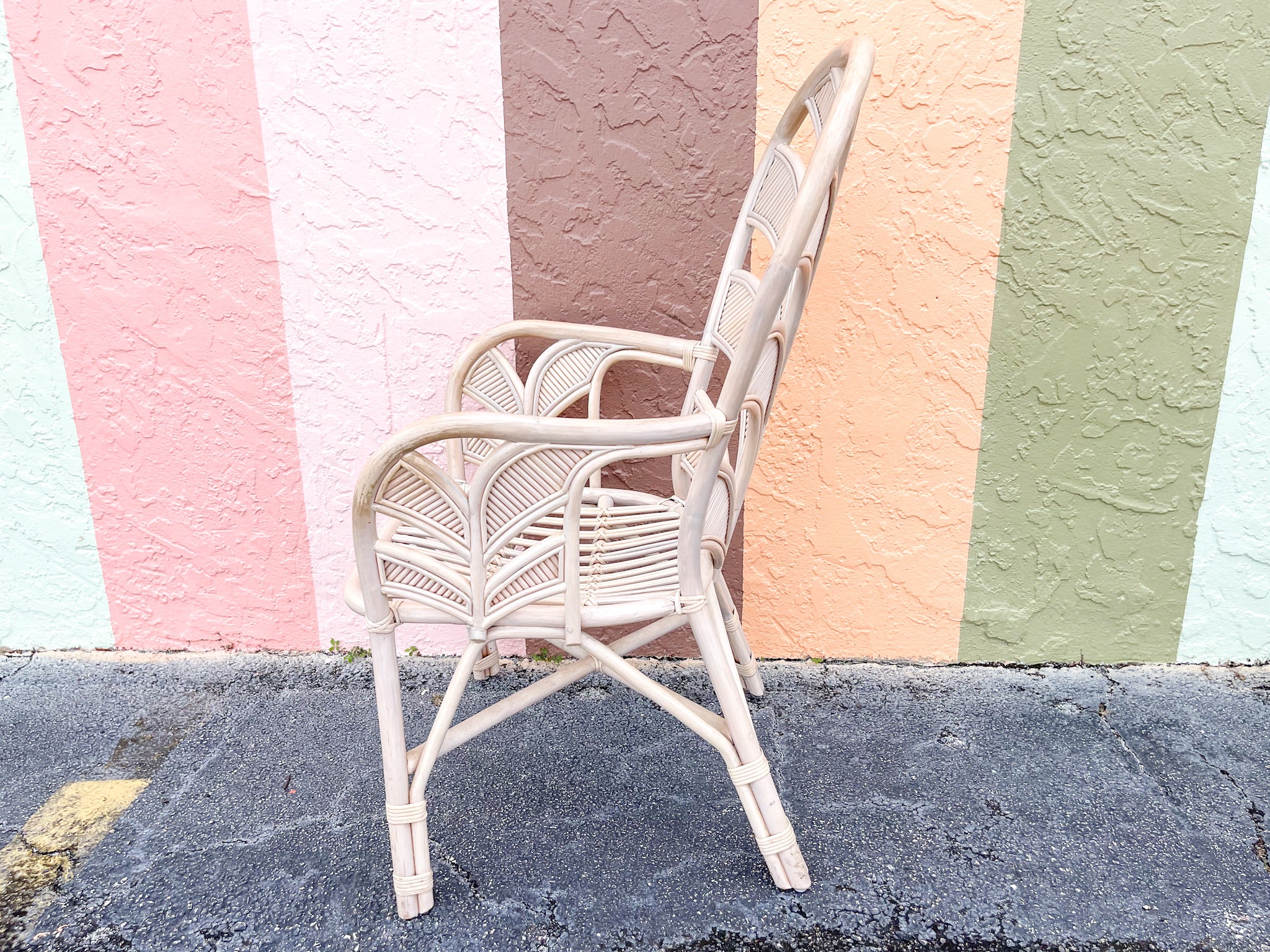 Pair of Palm Frond Balloon Back Chairs - Image 6
