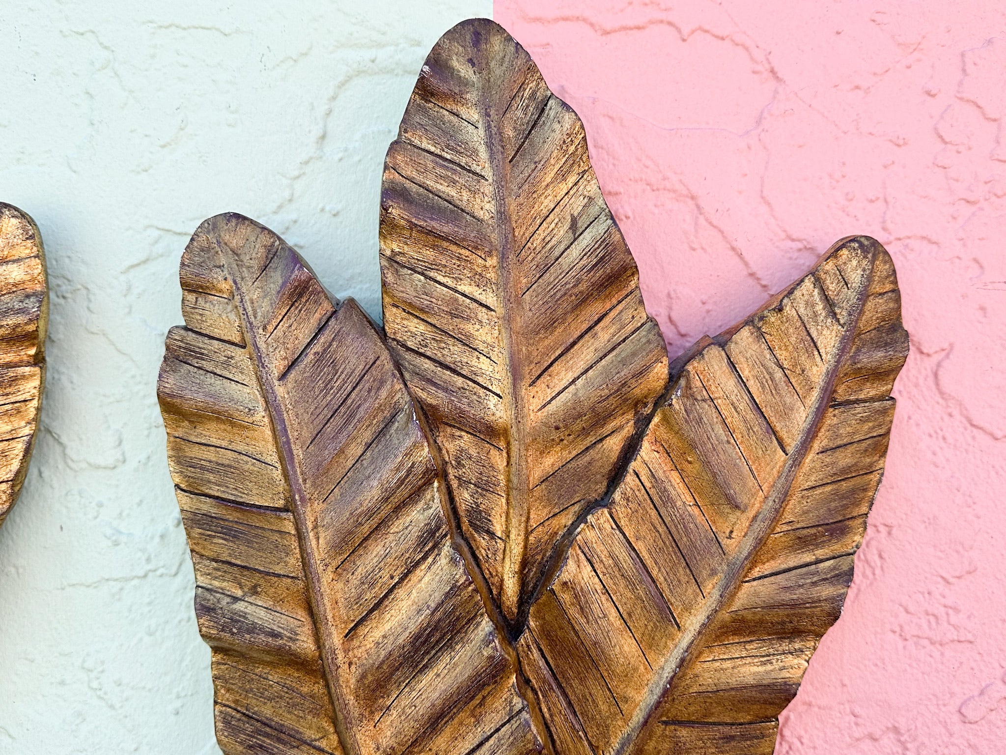Pair of Palm Leaf Wall Sconces - Image 9