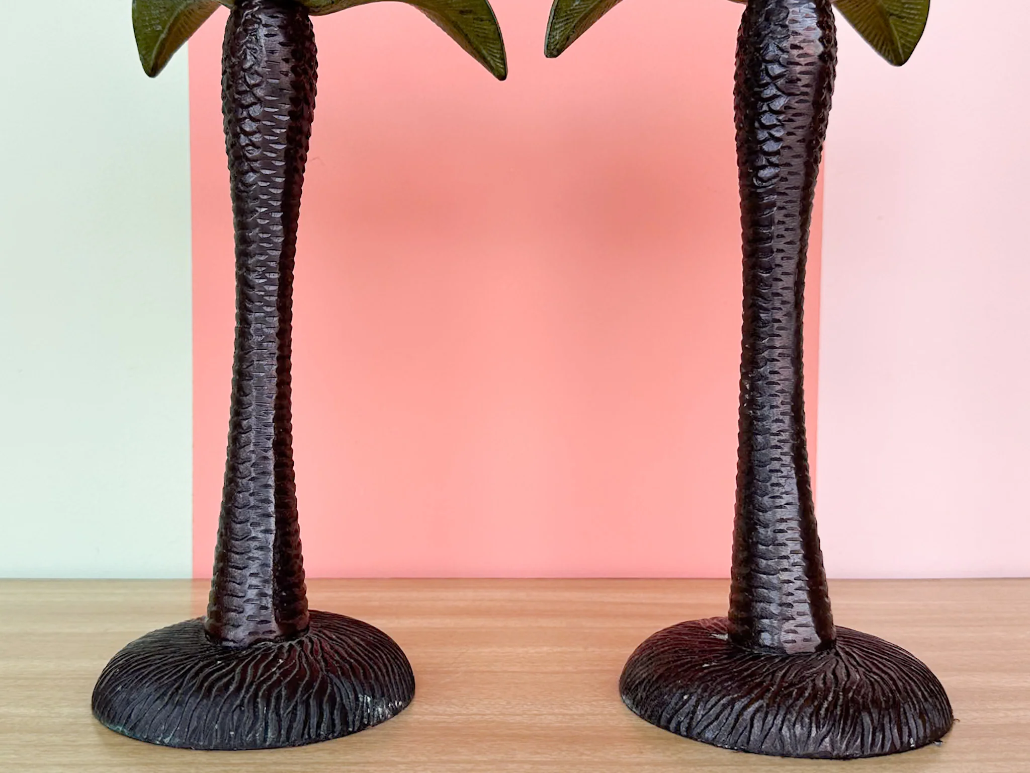 Pair of Palm Tree Candlesticks - Image 3
