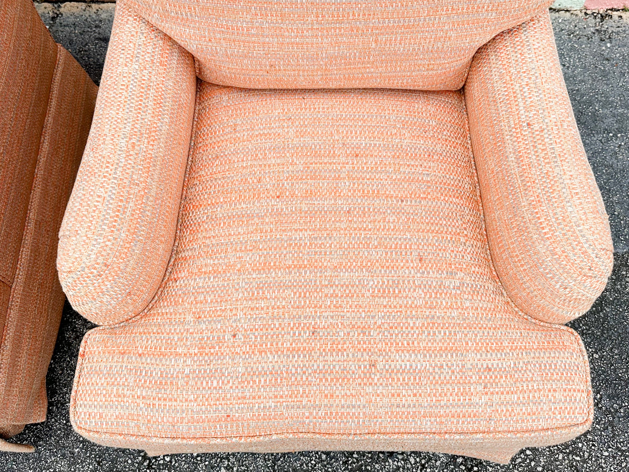 Pair of Peach Upholstered Swivel Chairs - Image 10