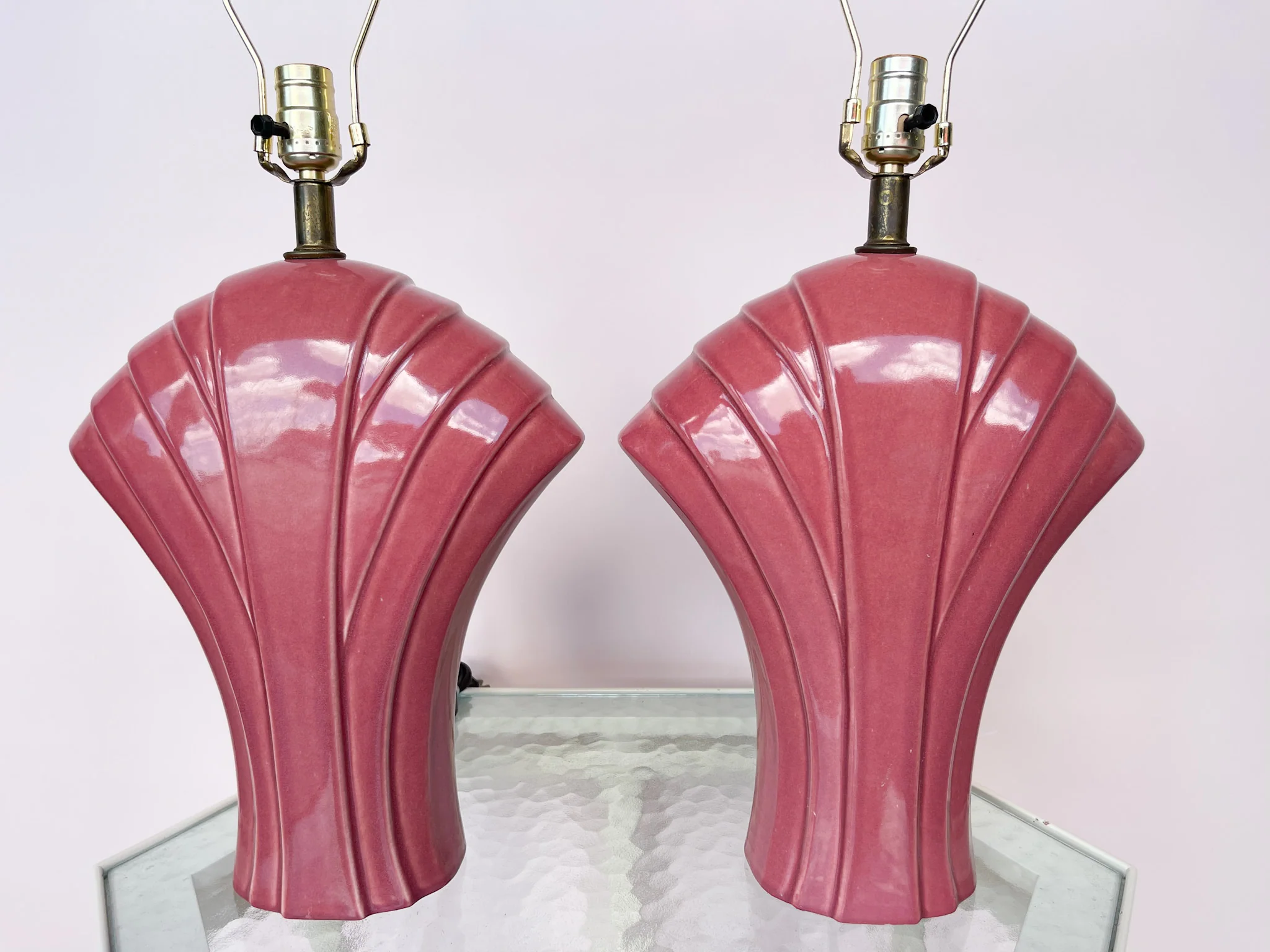Pair of Pink Art Deco Lamps - Image 4