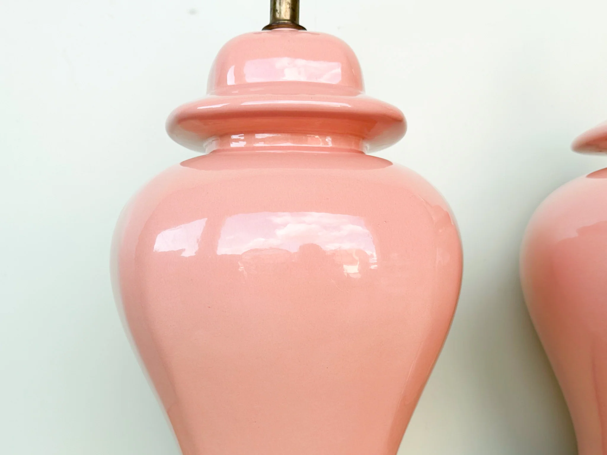Pair of Pink Chic Ginger Jar Lamps - Image 3