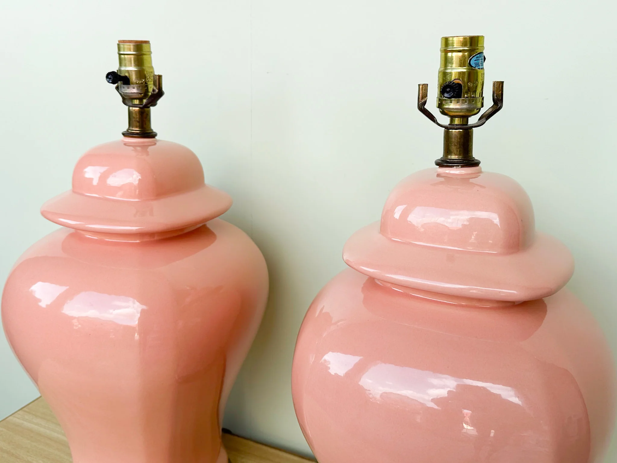 Pair of Pink Chic Ginger Jar Lamps - Image 7