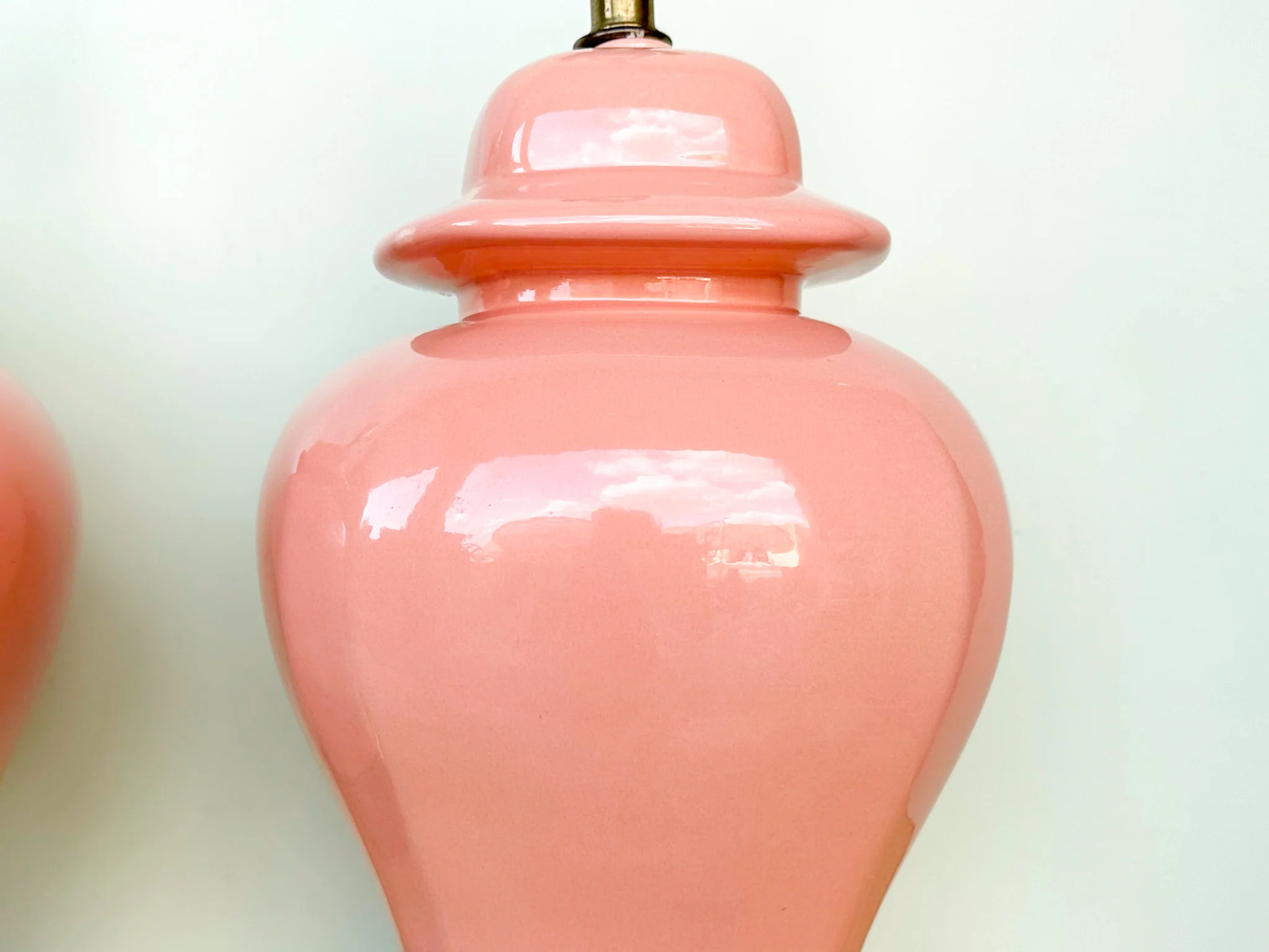 Pair of Pink Chic Ginger Jar Lamps - Image 9