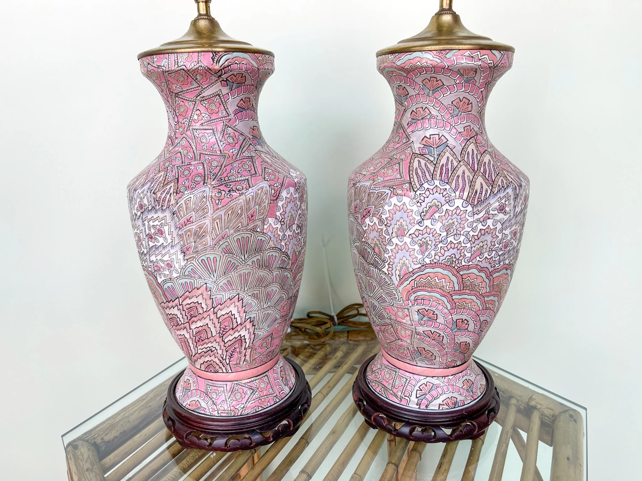 Pair of Pink Chic Lamps - Image 2
