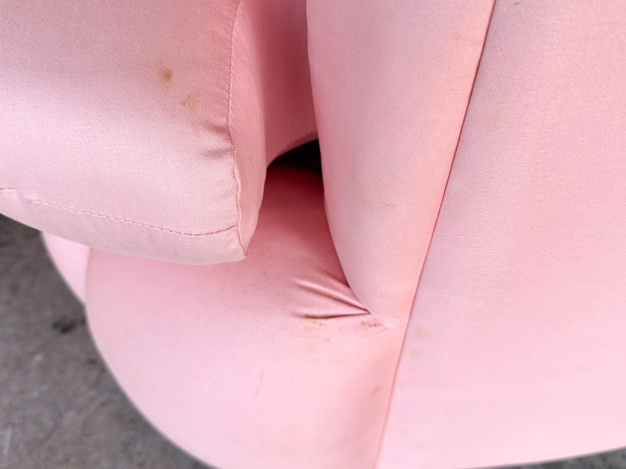 Pair of Pink Chic Upholstered Swivel Chairs - Image 17