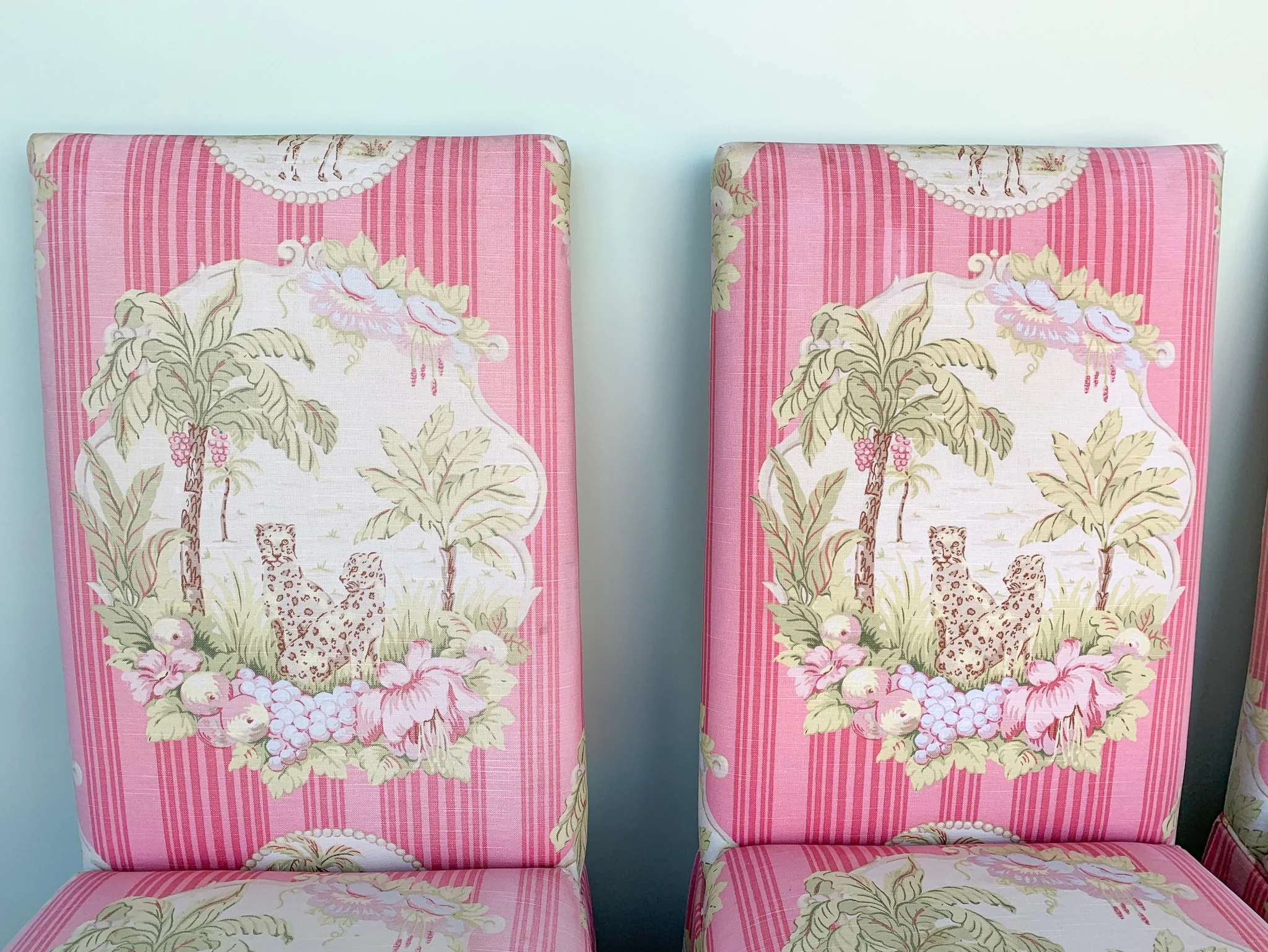 Pair of Pink Safari Chic Slipper Chairs - Image 9
