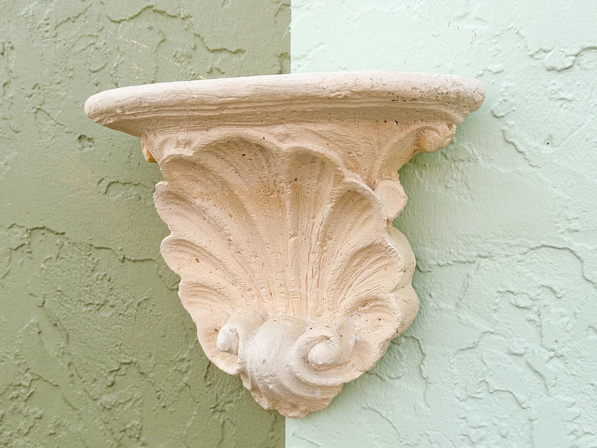 Pair of Plaster Shell Wall Shelves - Image 7