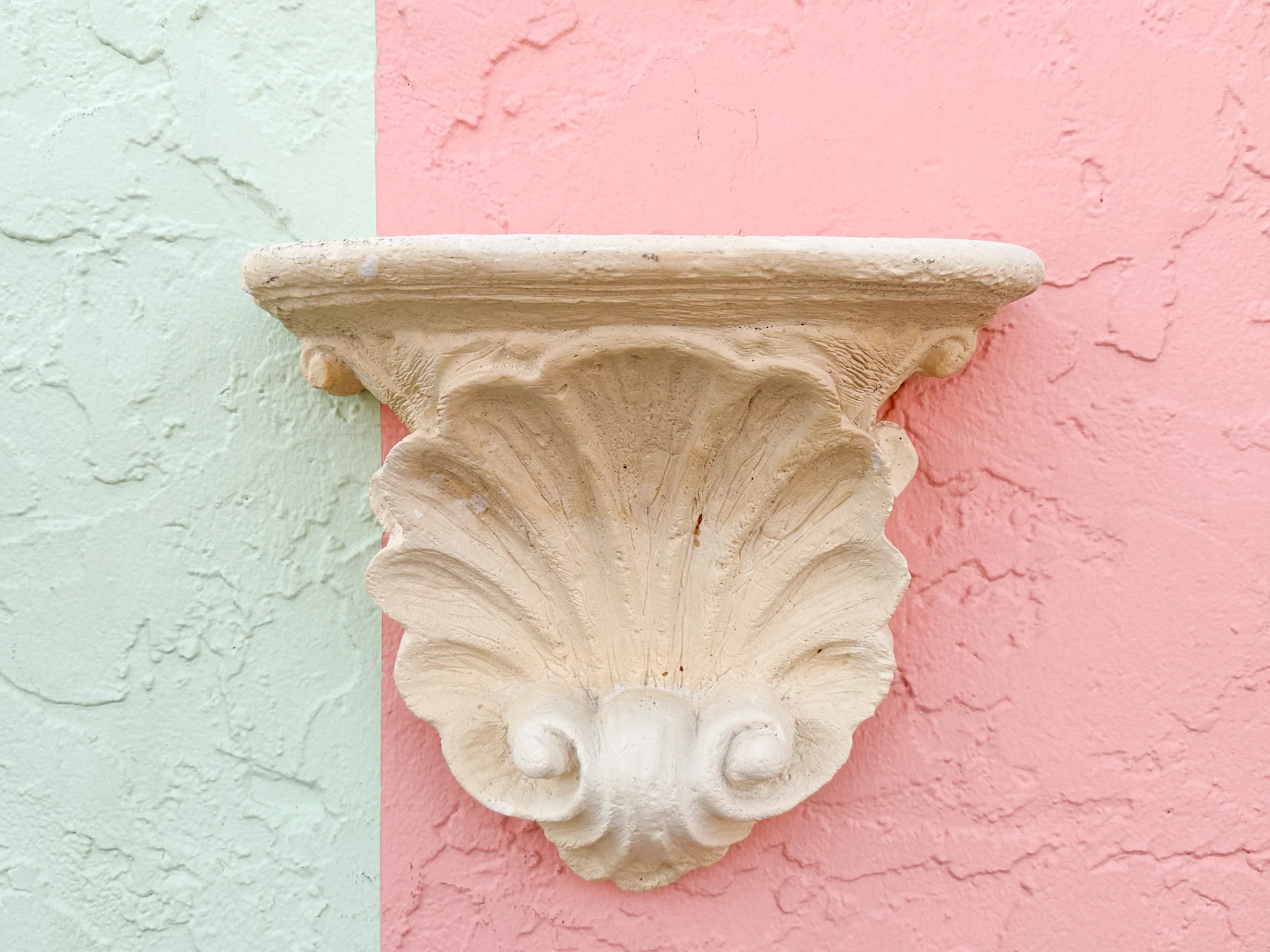 Pair of Plaster Shell Wall Shelves - Image 8
