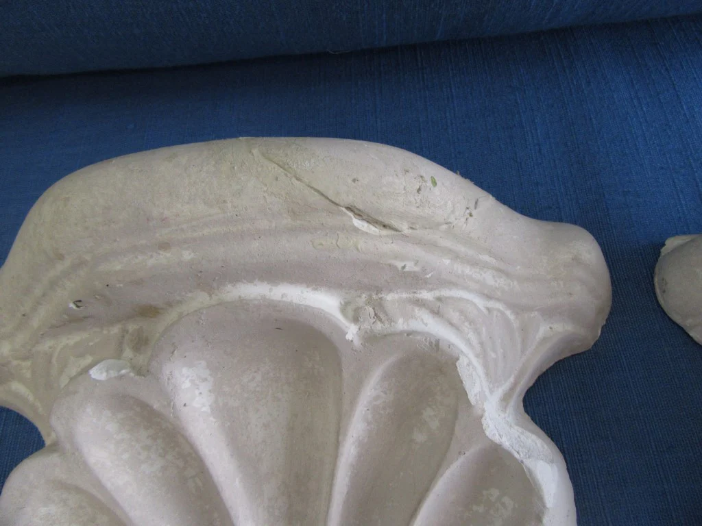 Pair of Plaster Shell Wall Shelves - Image 3