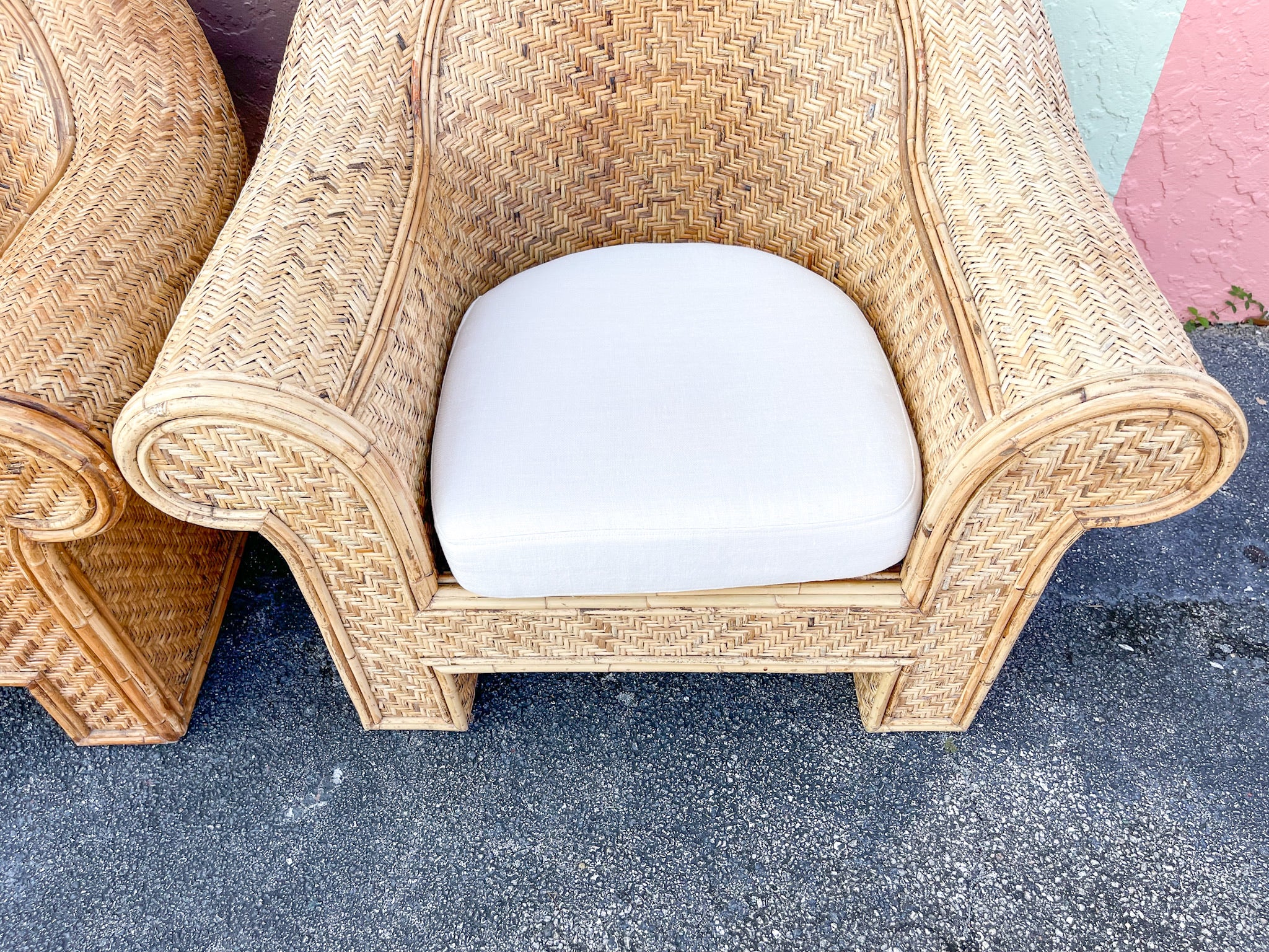 Pair of Ralph Lauren Rattan Lounge Chairs - Image 6