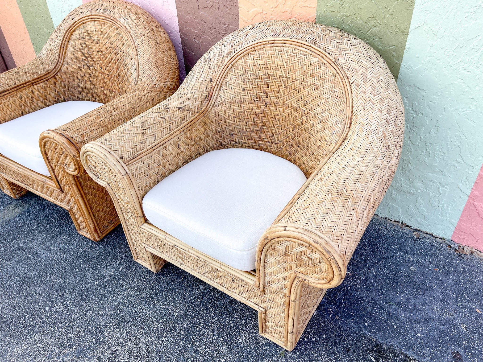 Pair of Ralph Lauren Rattan Lounge Chairs - Image 8