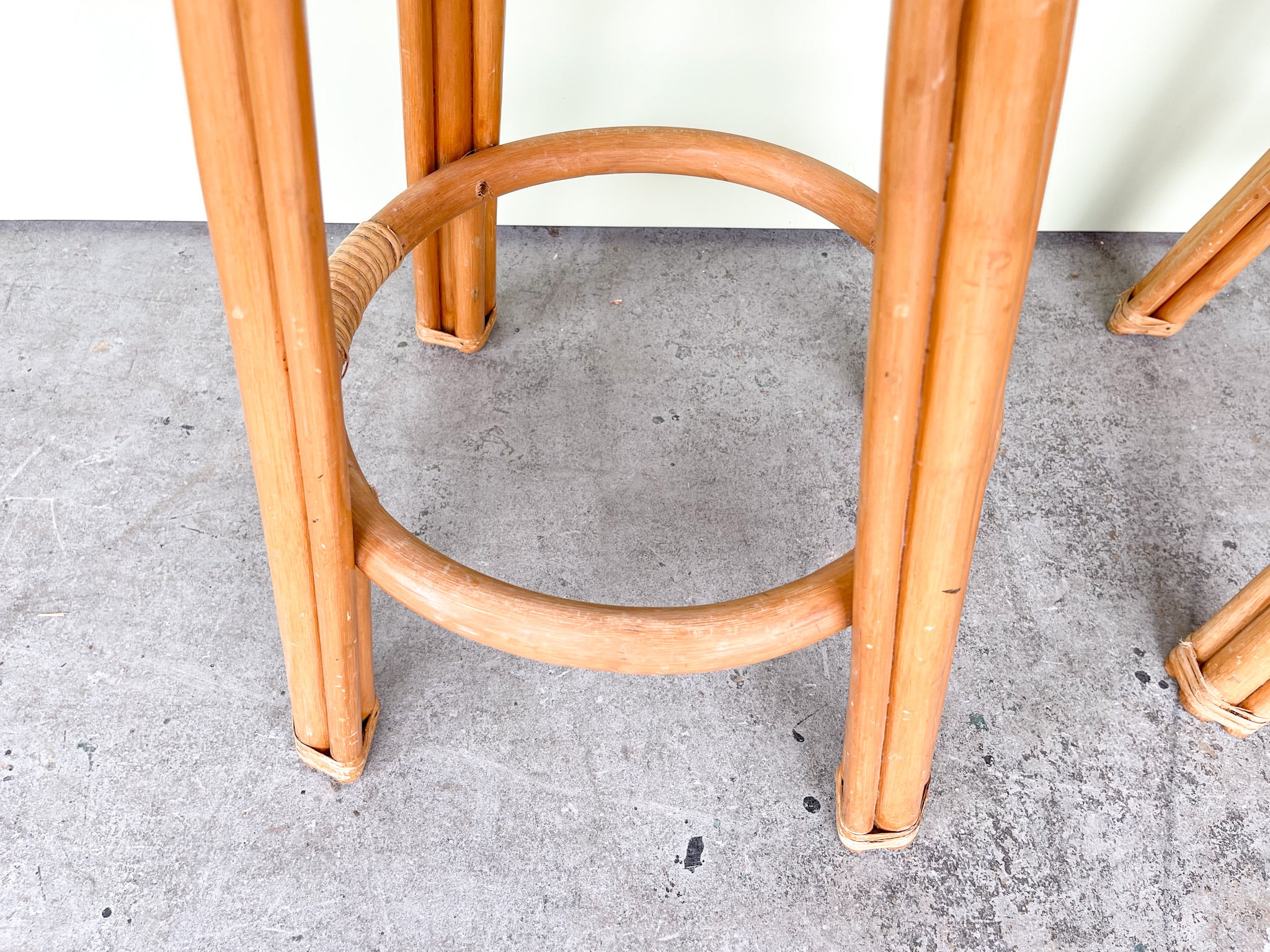 Pair of Rattan and Cane Bar Stools - Image 7