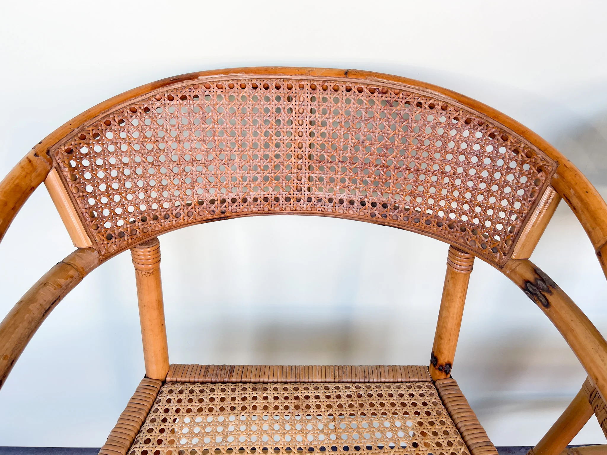 Pair of Rattan and Cane Chairs - Image 5