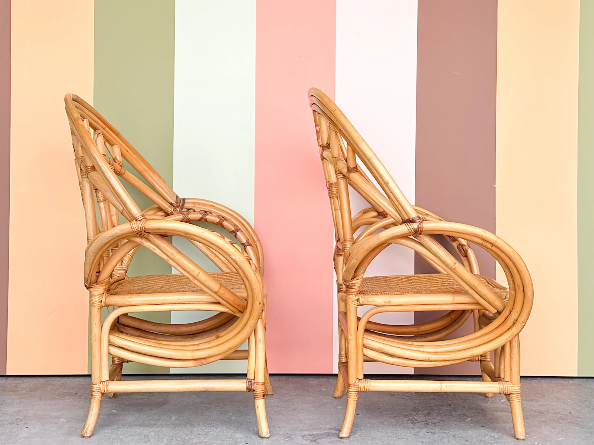 Pair of Rattan Butterfly Lounge Chairs - Image 11
