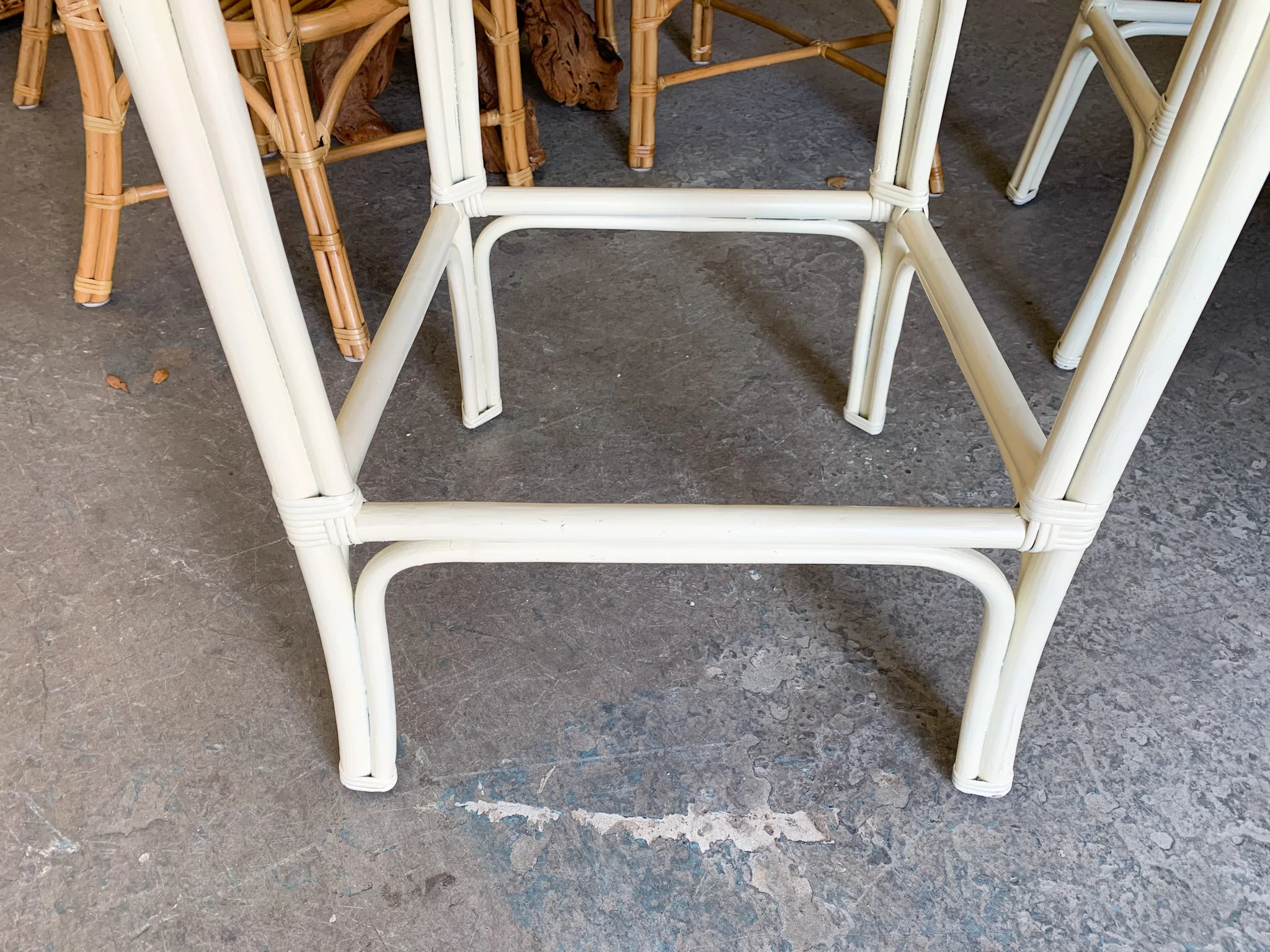 Pair of Rattan Chippendale and Cane Bar Stools - Image 7