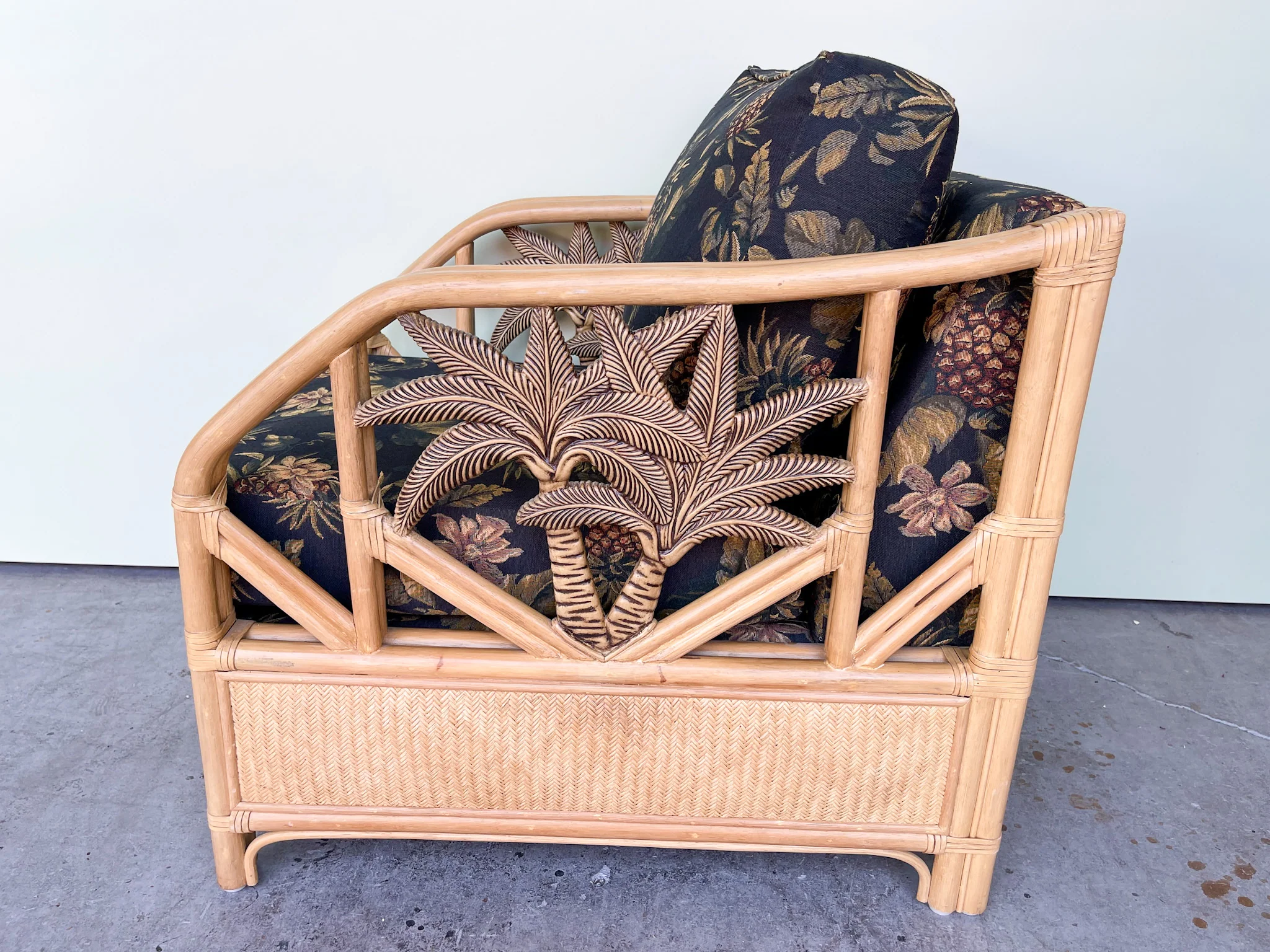 Pair of Rattan Palm Lounge Chairs - Image 8