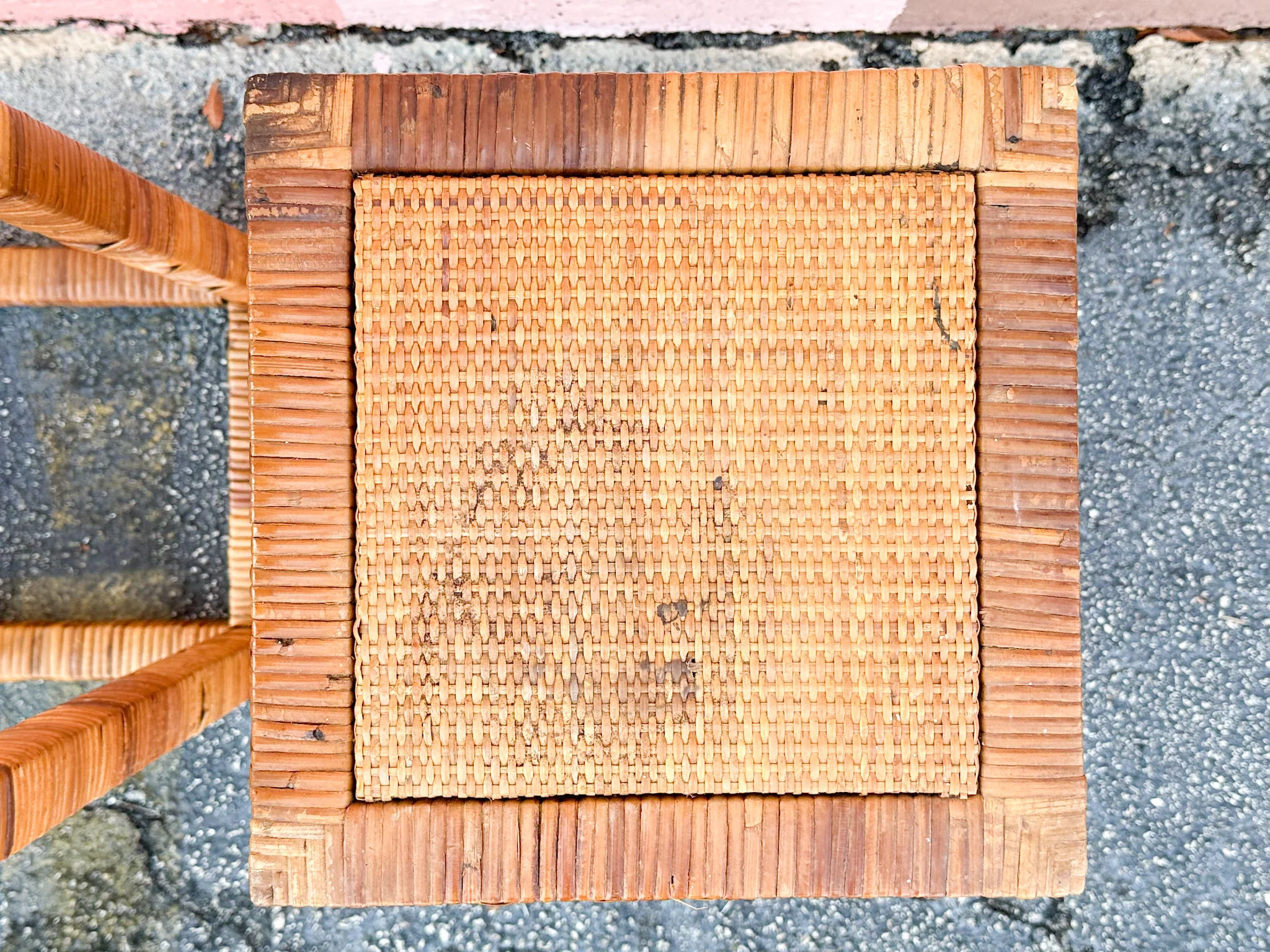 Pair of Rattan Wrapped Plant Stands - Image 3