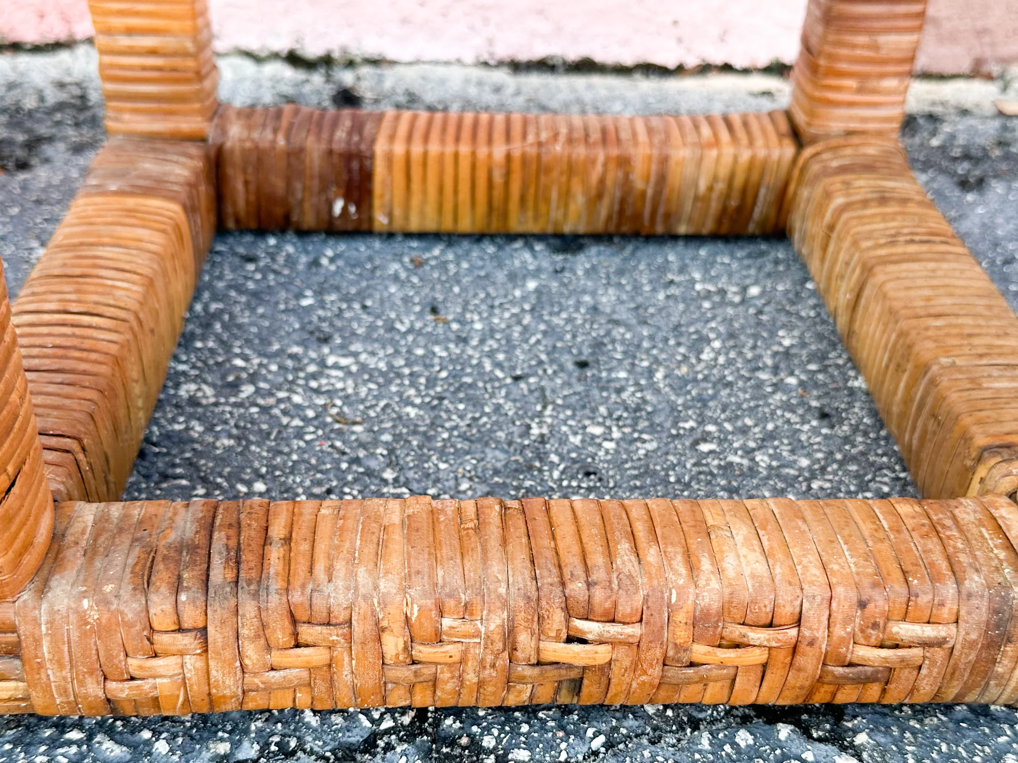 Pair of Rattan Wrapped Plant Stands - Image 8