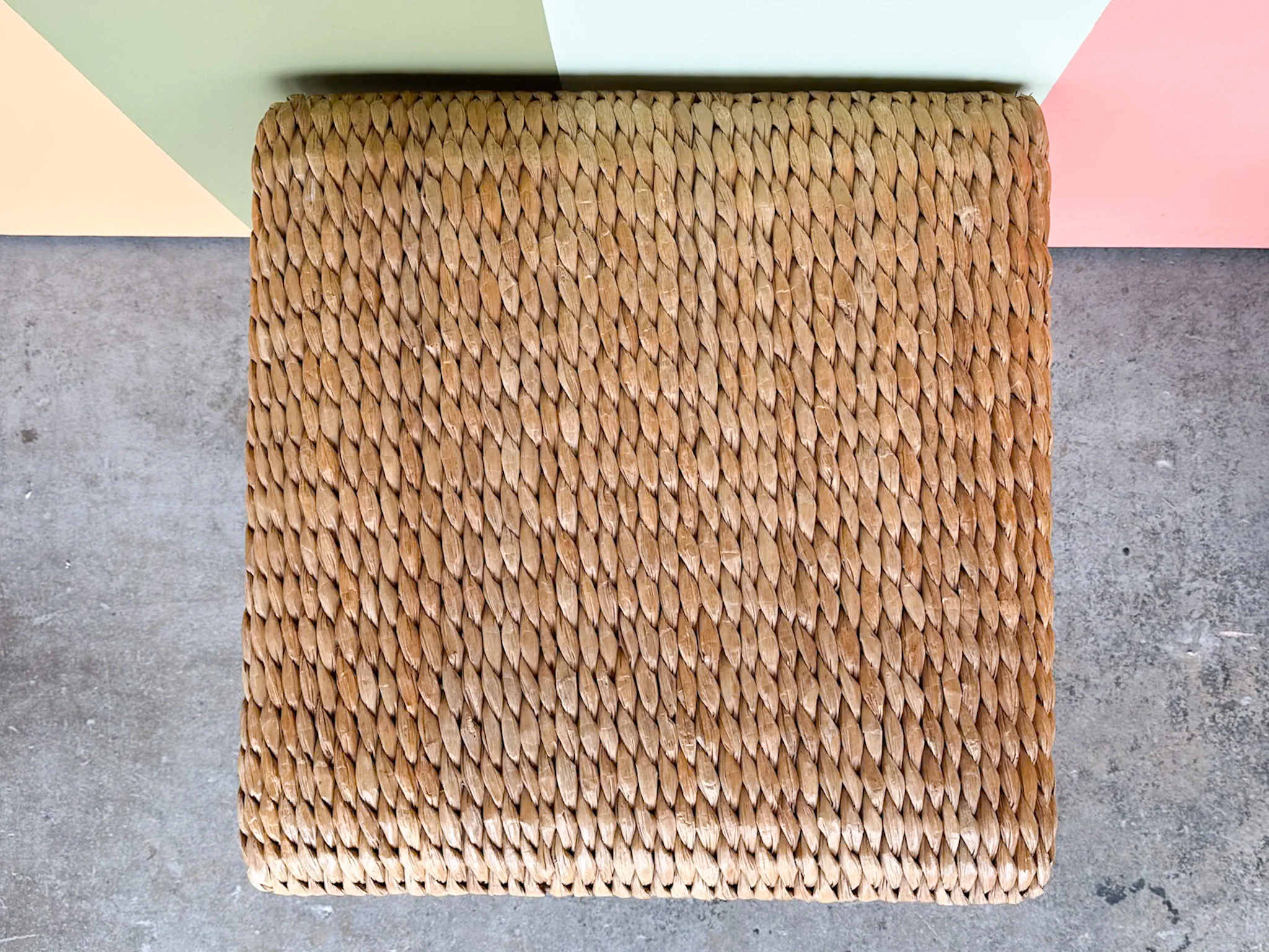 Pair of Seagrass X Benches - Image 5