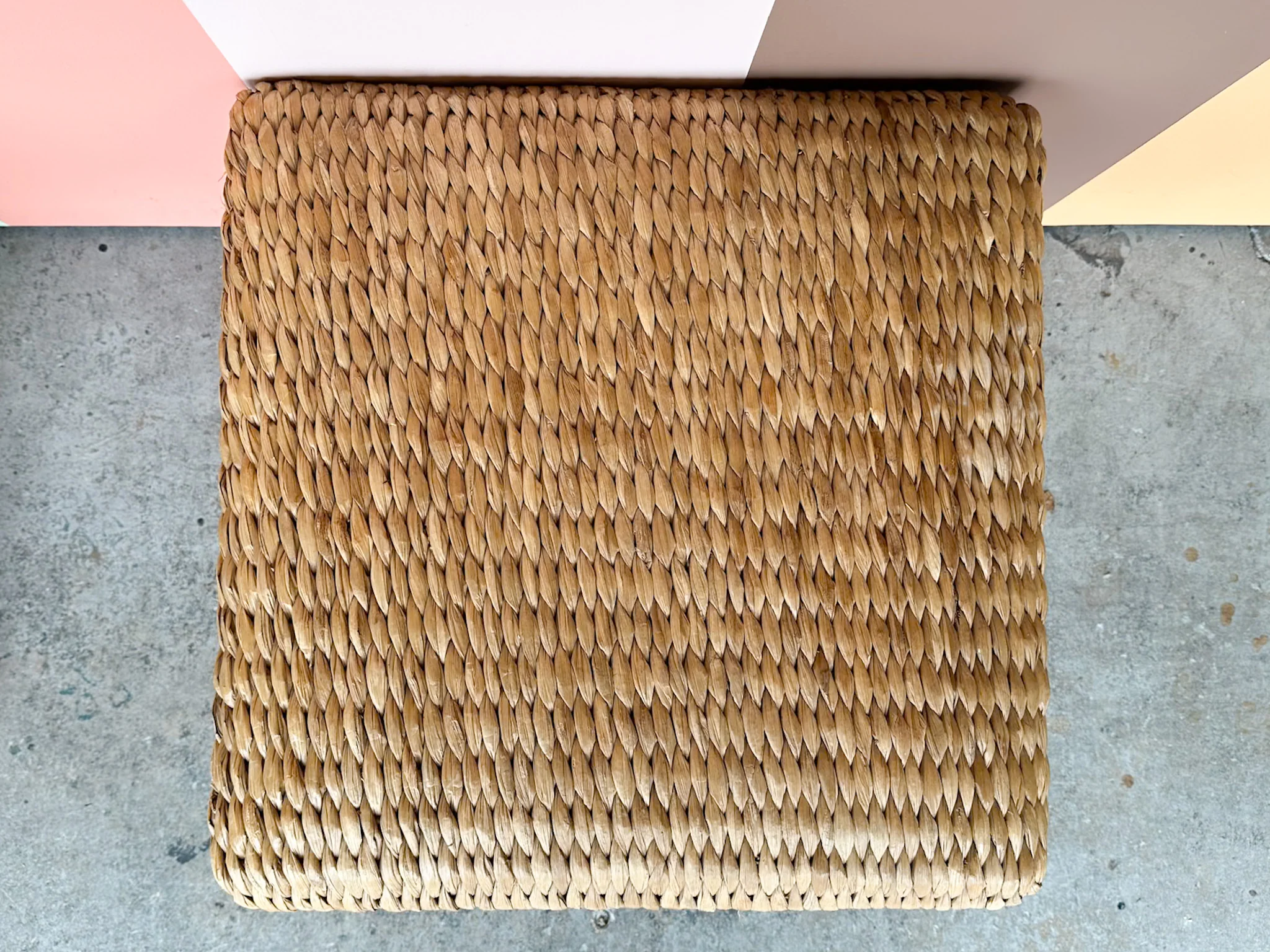 Pair of Seagrass X Benches - Image 6