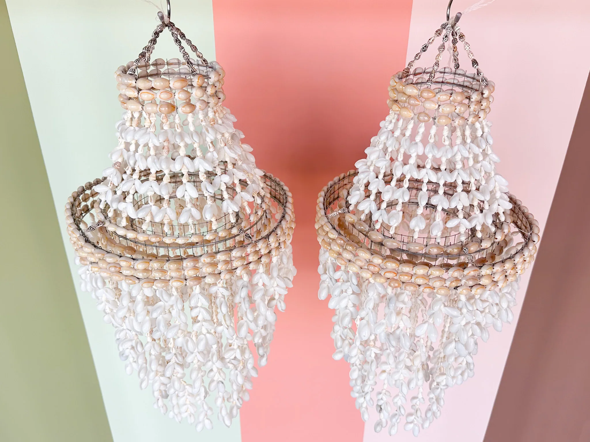 Pair of Shell Chandeliers - Image 3