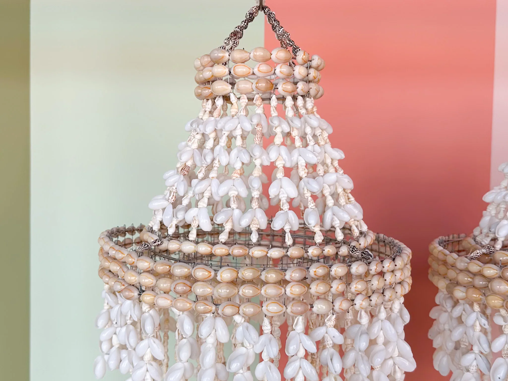 Pair of Shell Chandeliers - Image 6