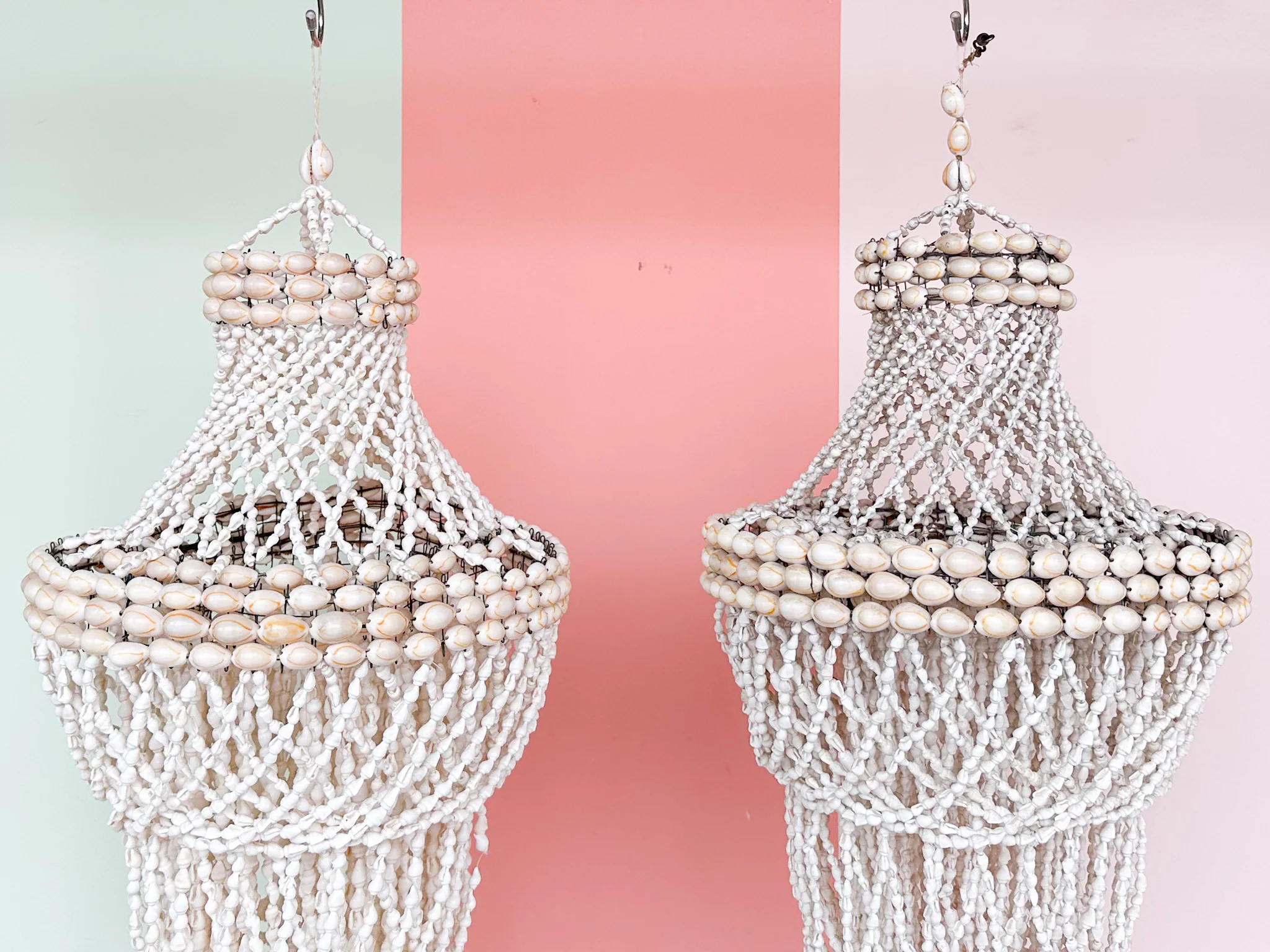 Pair of Shell Chandeliers - Image 2