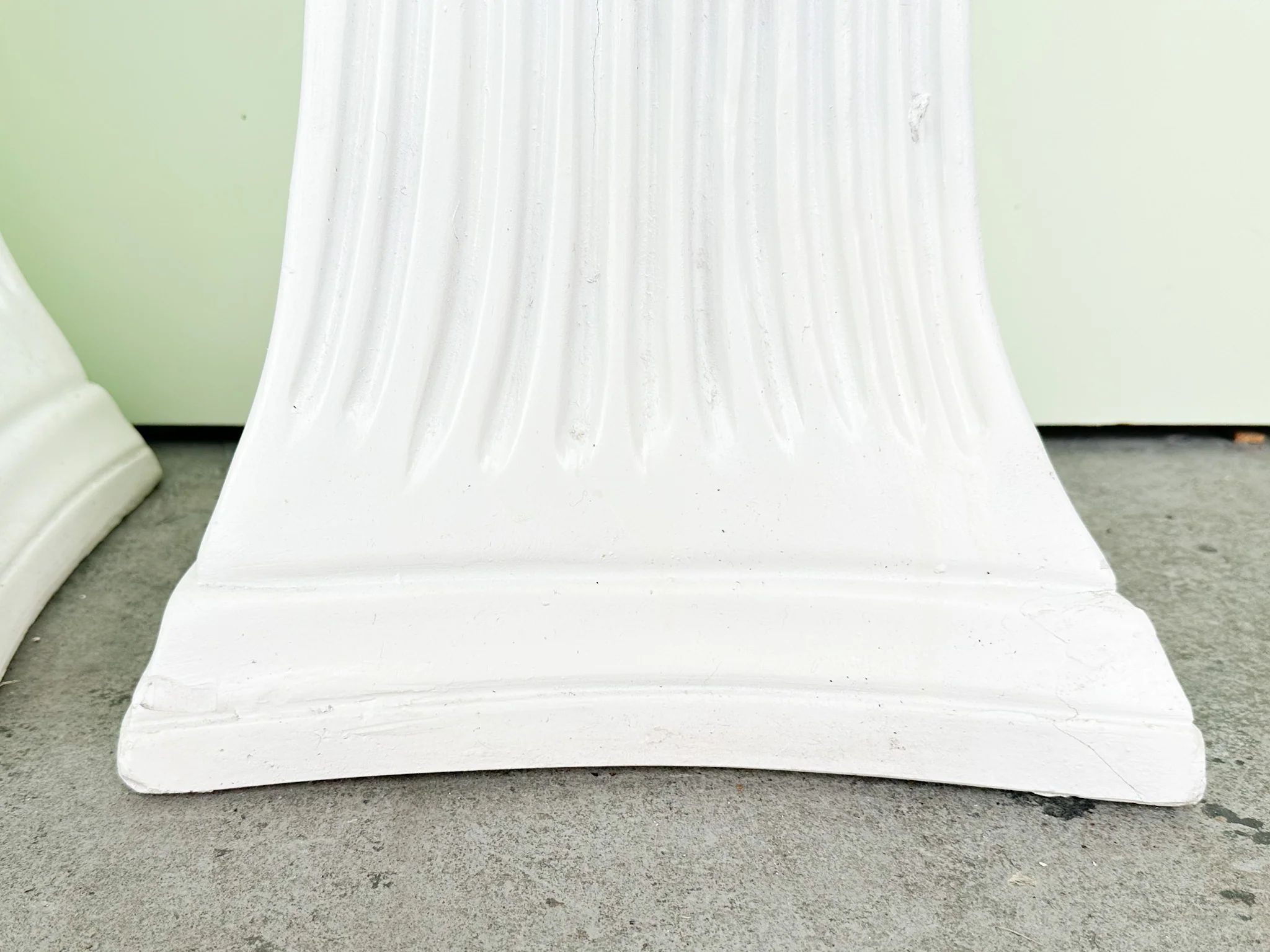 Pair of Swag and Tassel Plaster Pedestals - Image 8