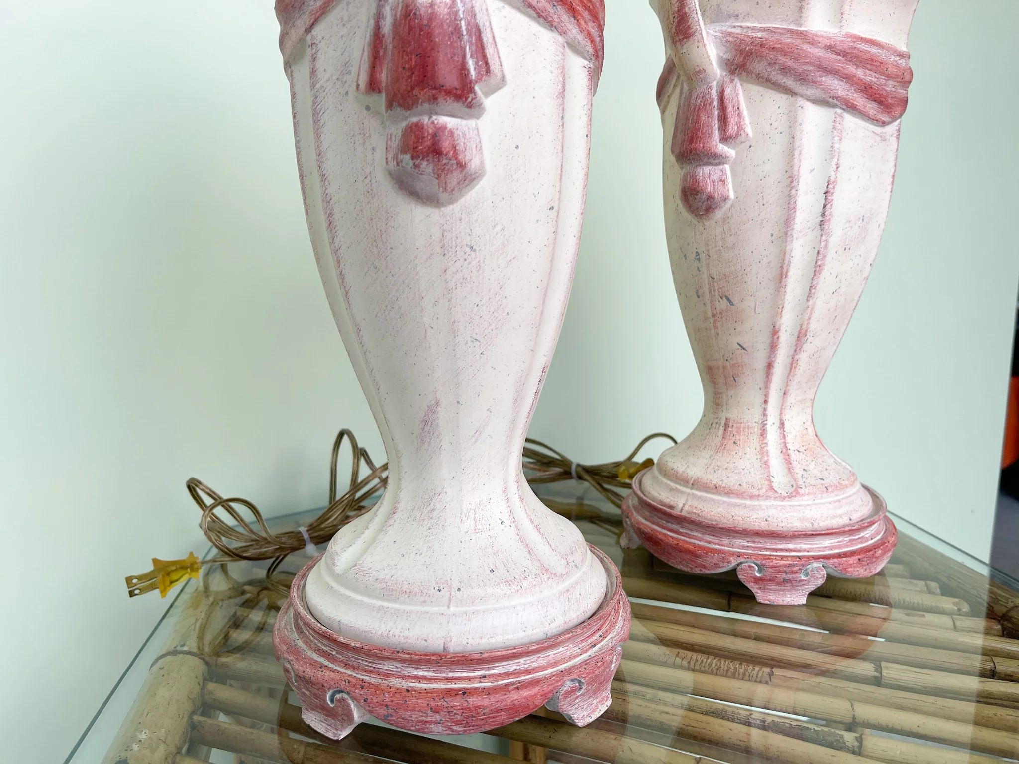 Pair of Swag Urn Lamps - Image 2