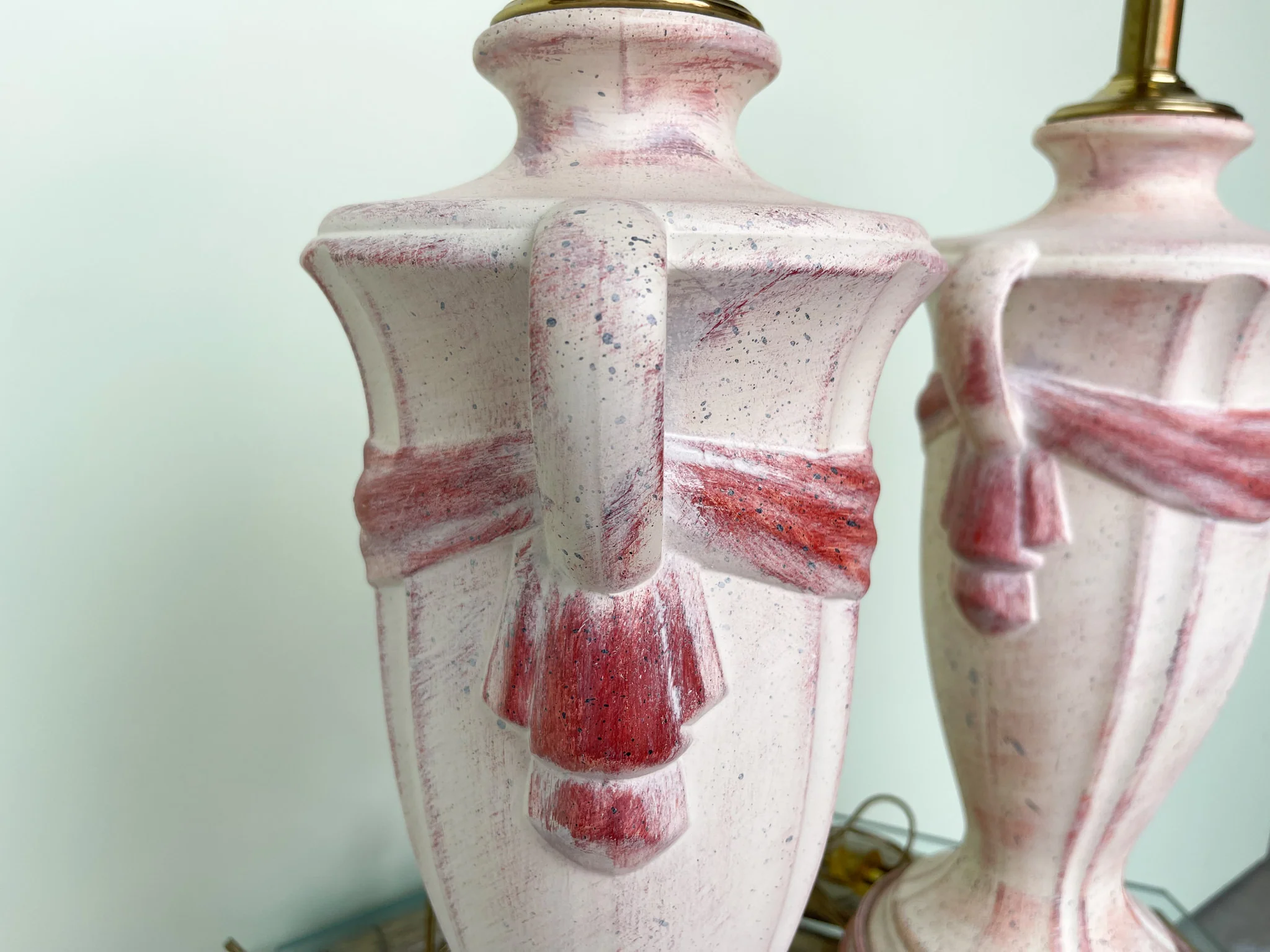 Pair of Swag Urn Lamps - Image 3