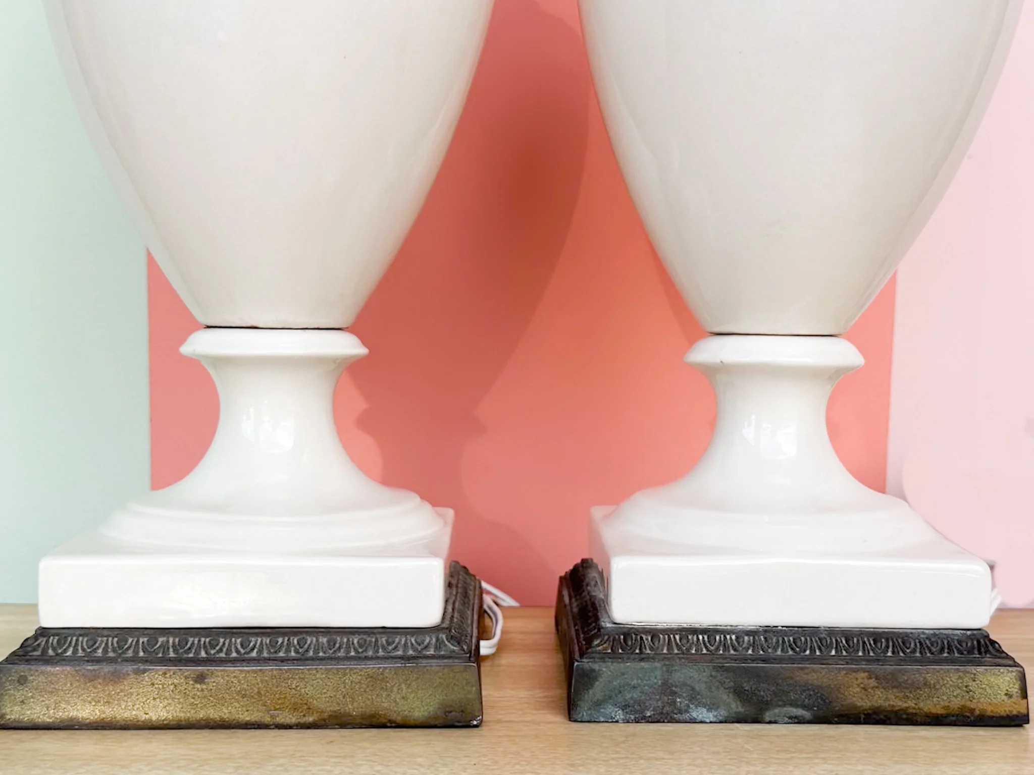Pair of Swan Life Urn Lamps - Image 7