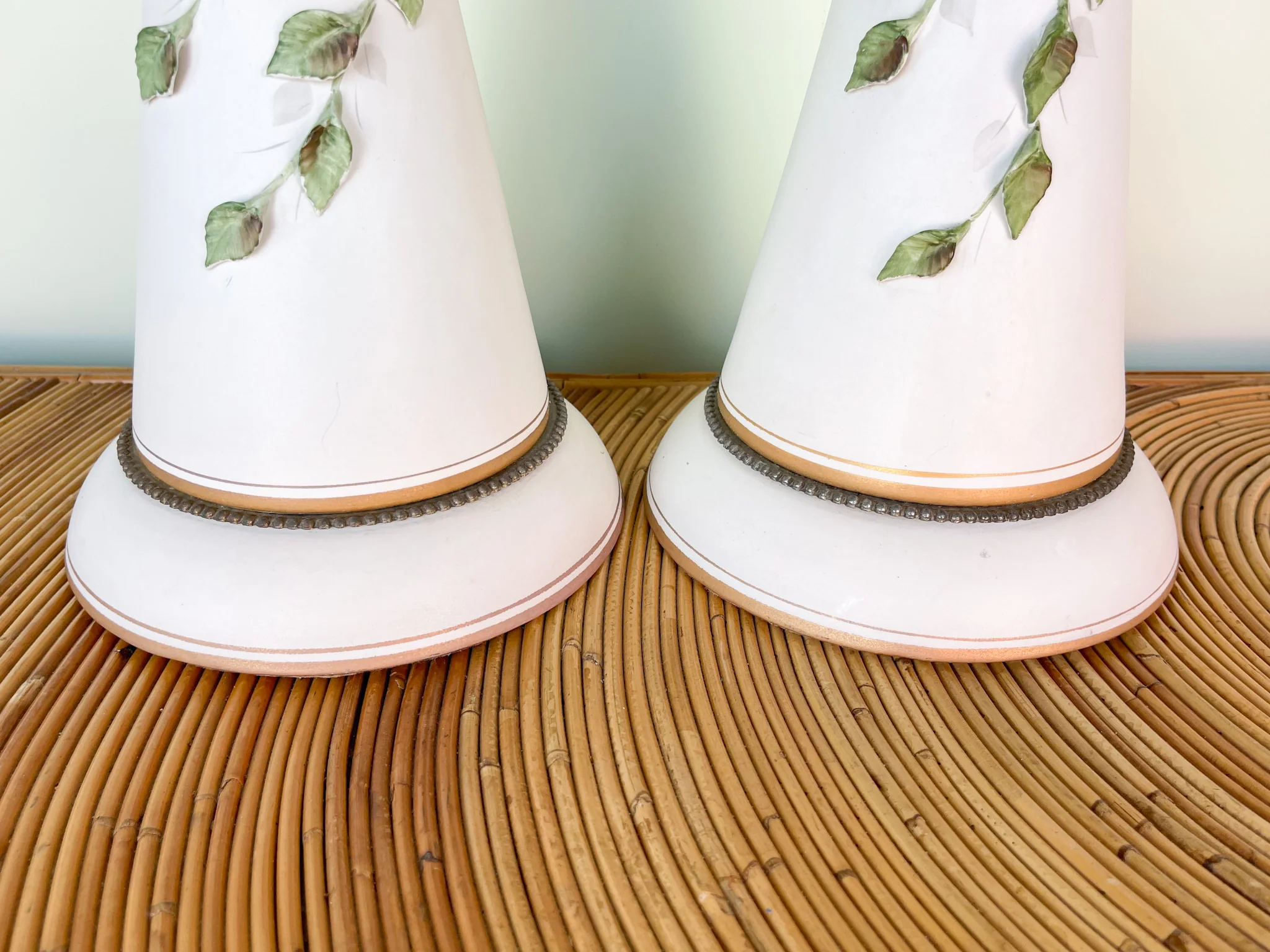 Pair of Sweet Porcelain Floral Lamps - Image 6