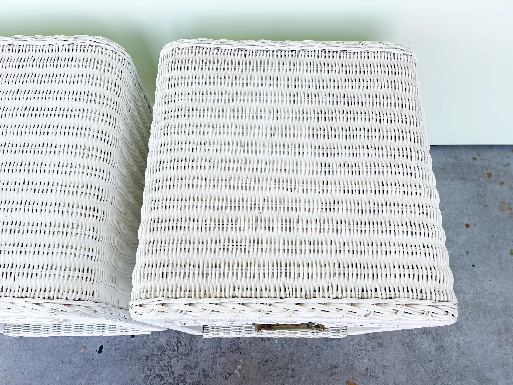Pair of Sweet Wicker Nightstands - Image 6