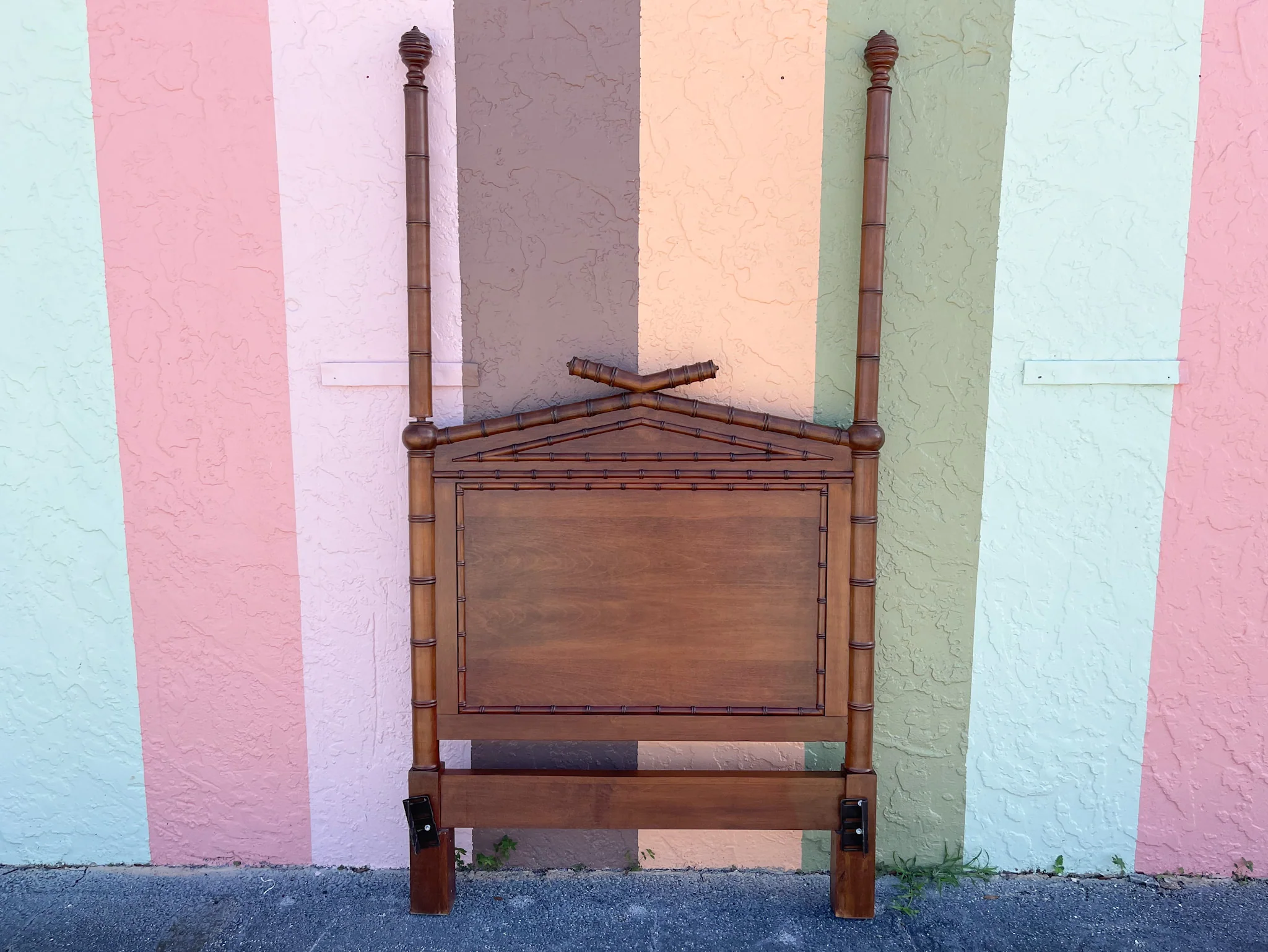 Pair of The Breakers Faux Bamboo Headboards - Image 7