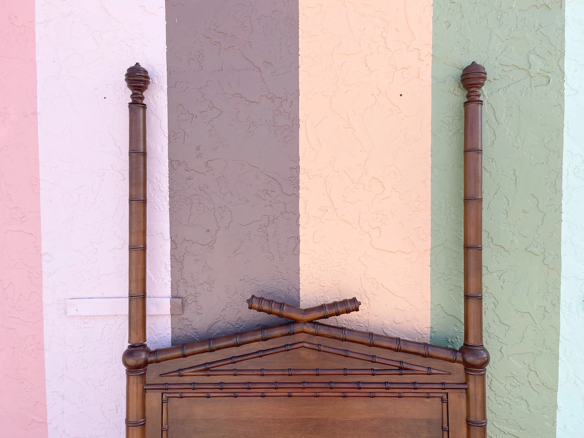 Pair of The Breakers Faux Bamboo Headboards - Image 8