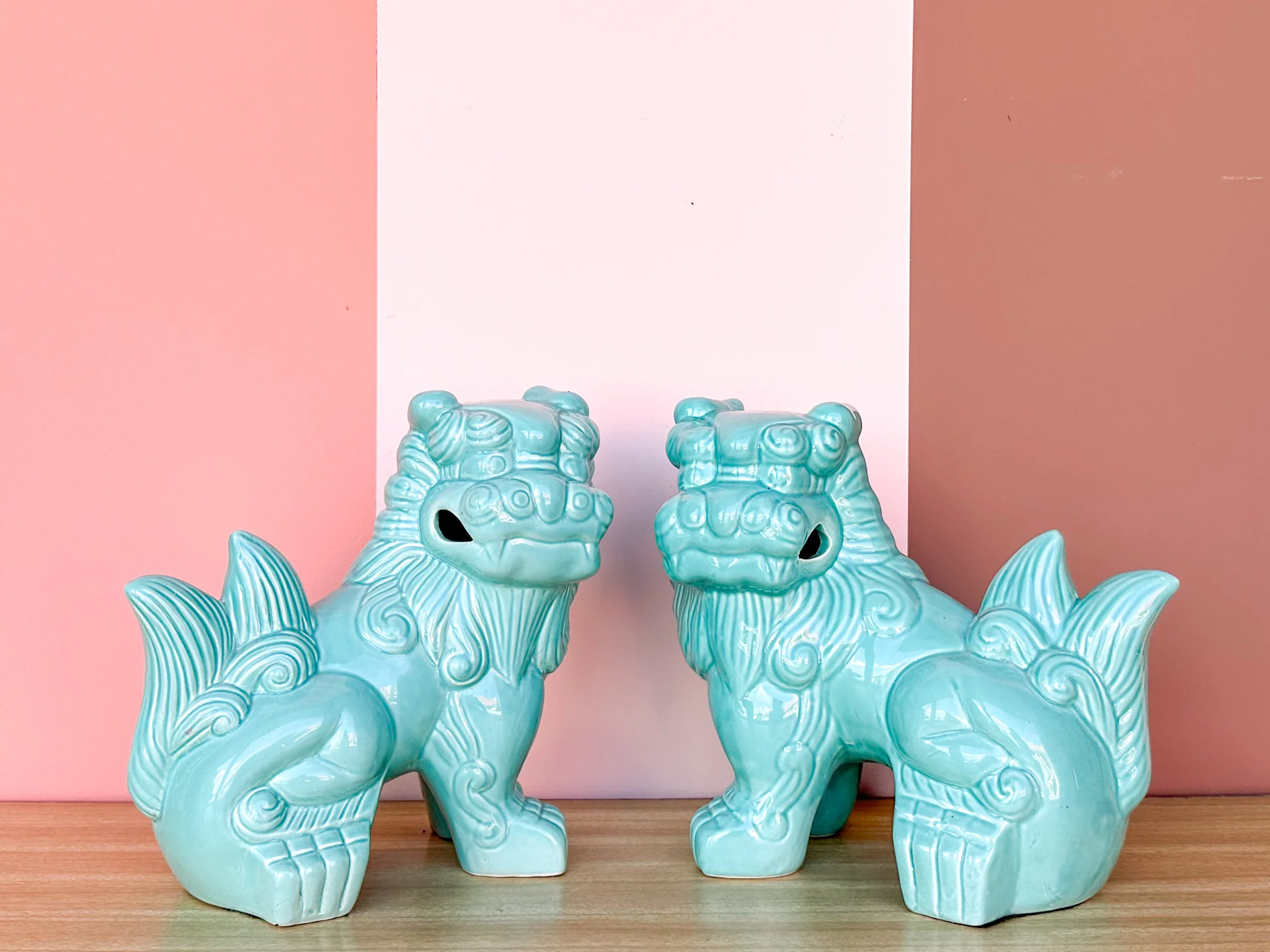 Pair of Turquoise Foo Dogs